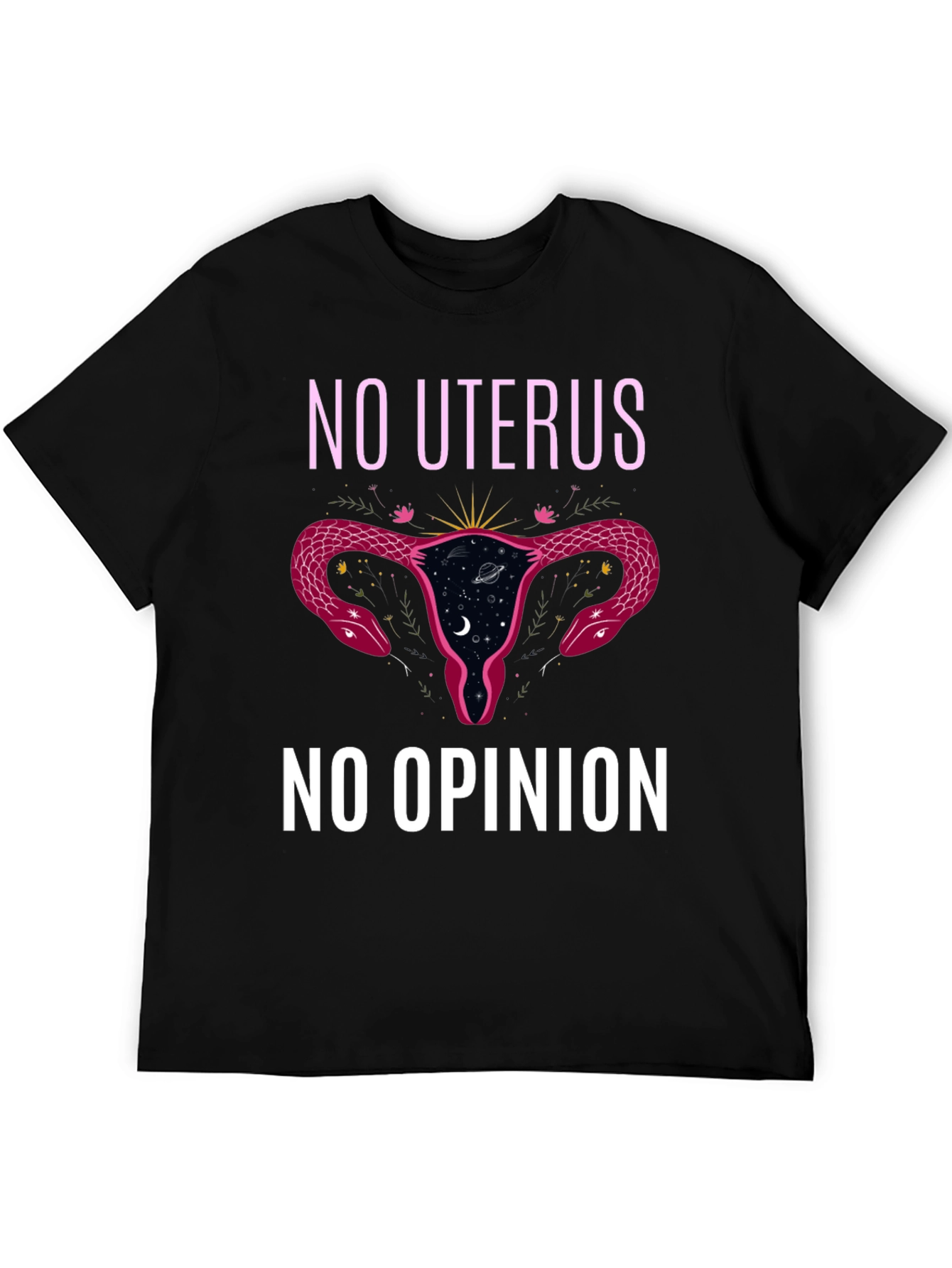 No Uterus No Opinion Black Graphic Tee