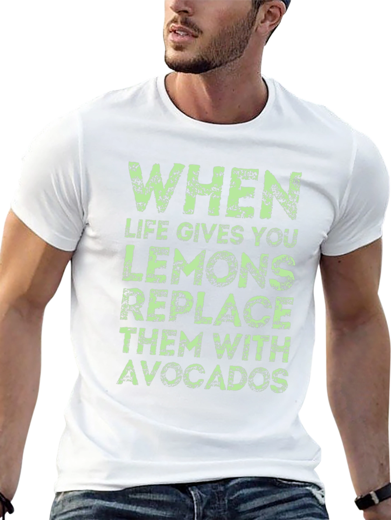 Funny Avocado T-Shirt: When Life Gives You Lemons