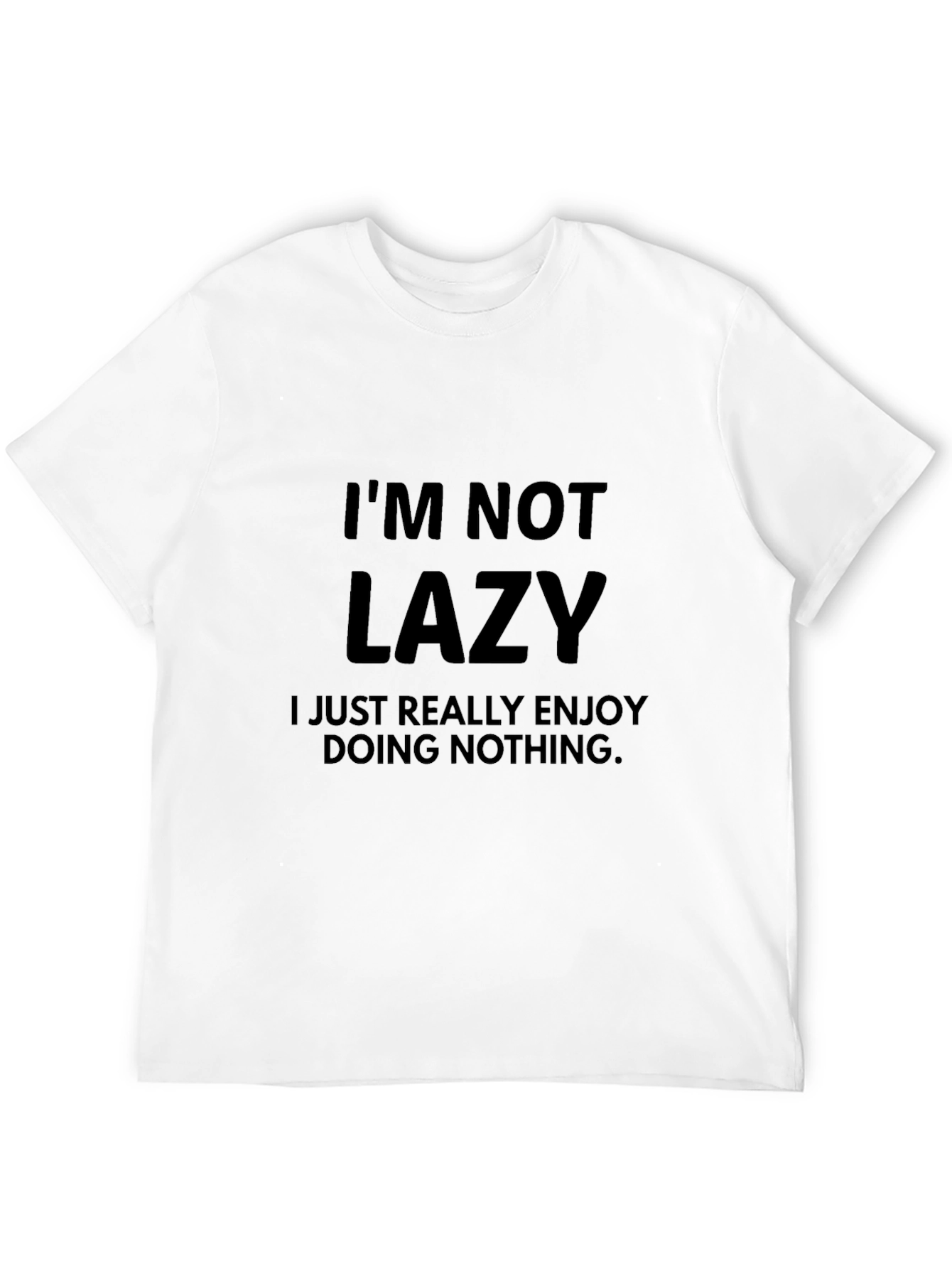 Im Not Lazy Funny Graphic Tee - Black