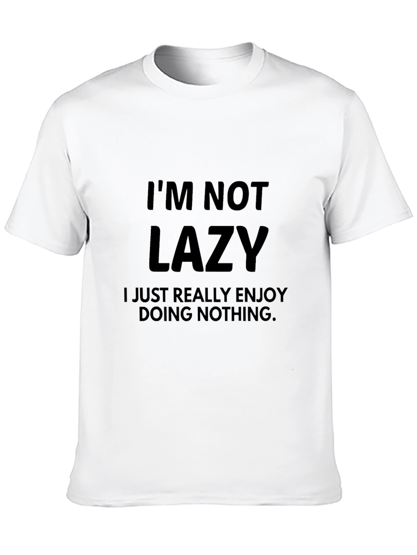 Im Not Lazy Funny Graphic Tee - Black