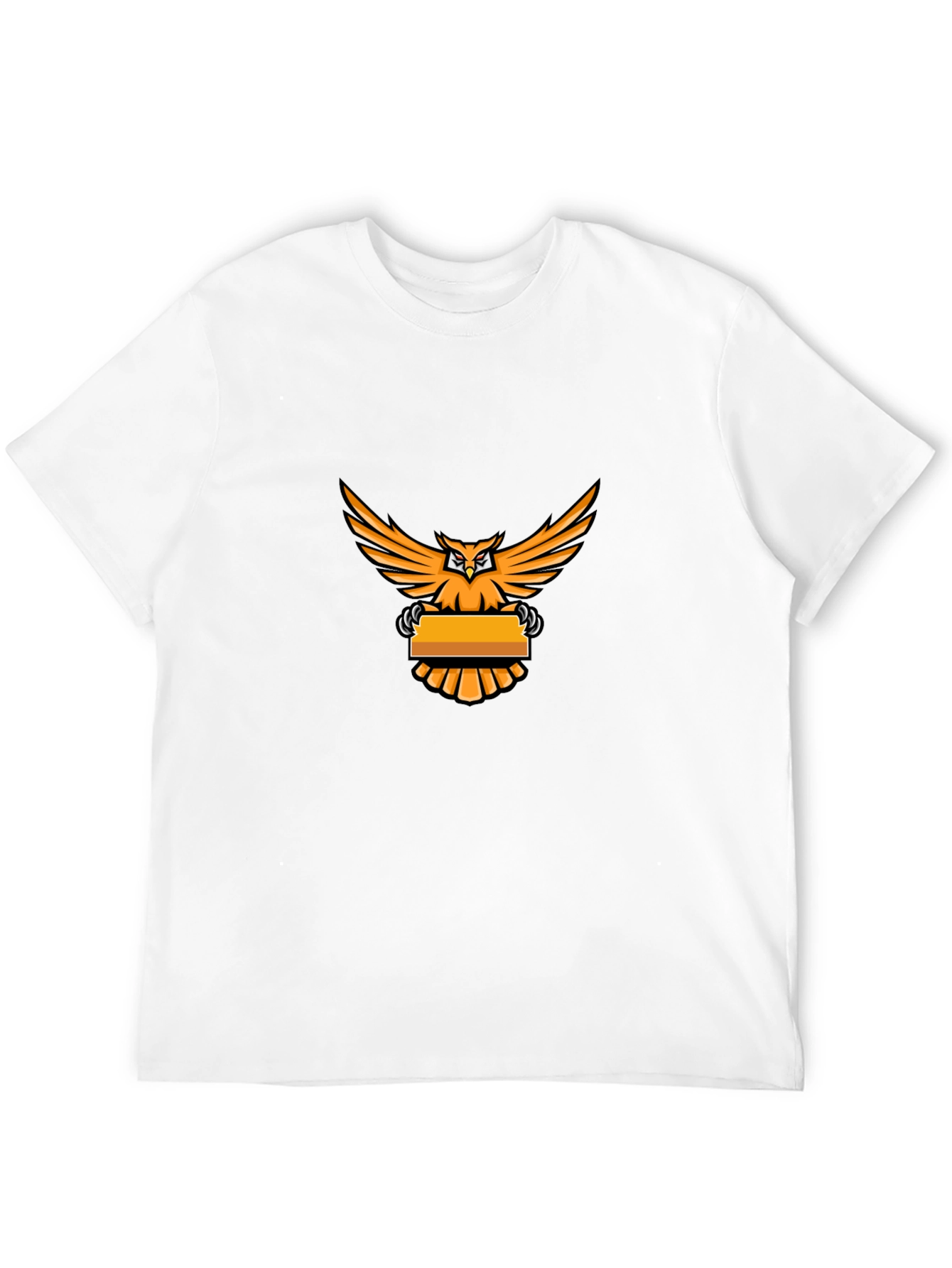 Mens Black Owl Graphic T-Shirt
