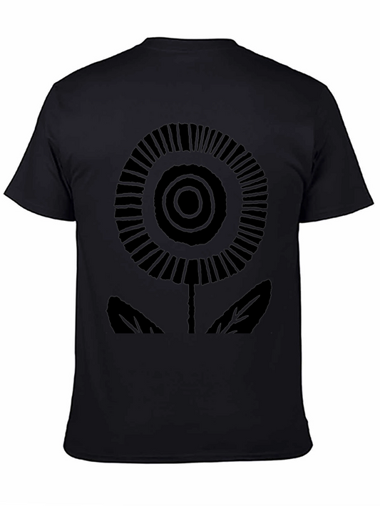 Abstract Flower Graphic T-Shirt - Modern Style