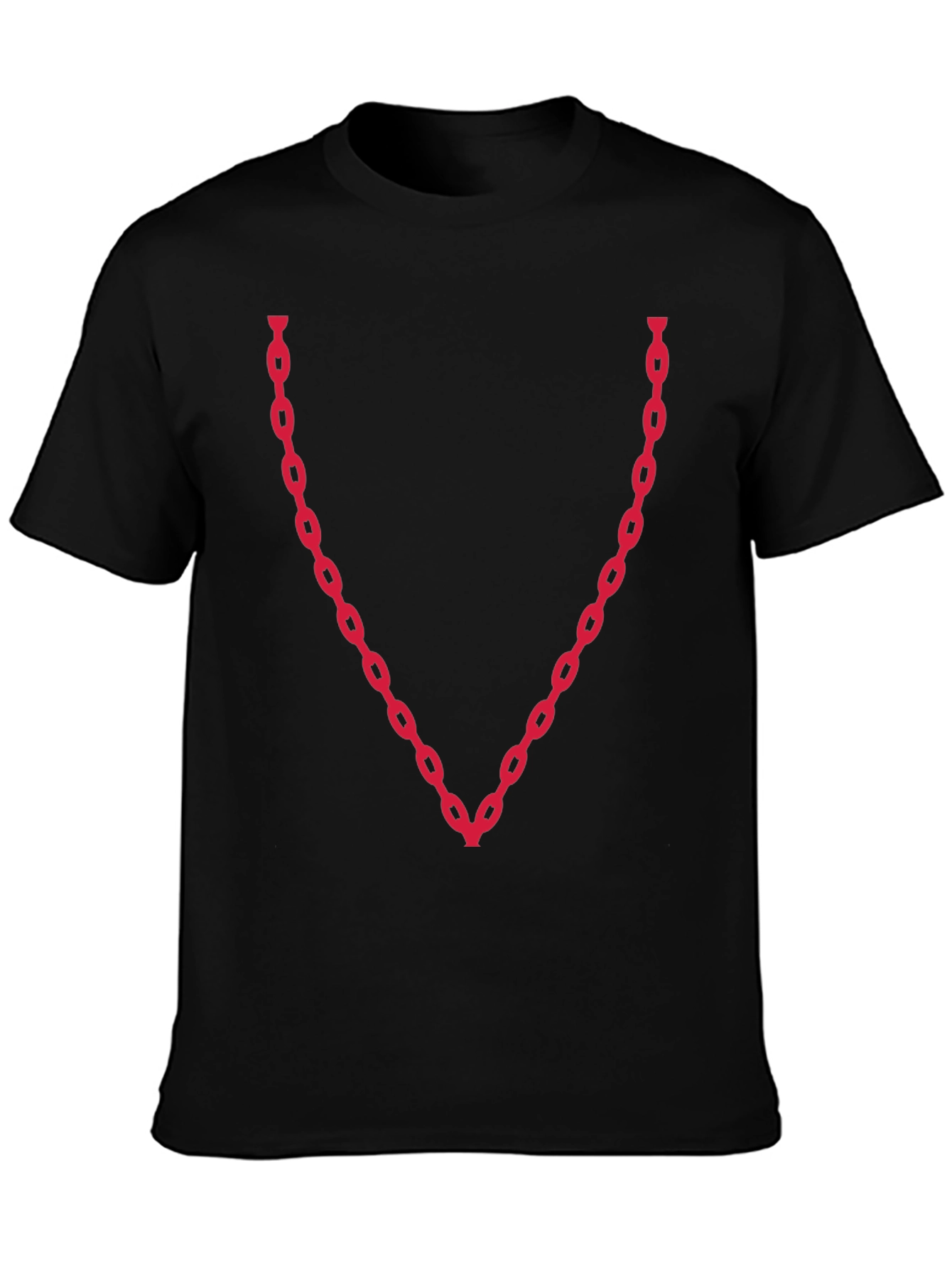 Chain V-Neck Graphic Tee - Bold & Stylish