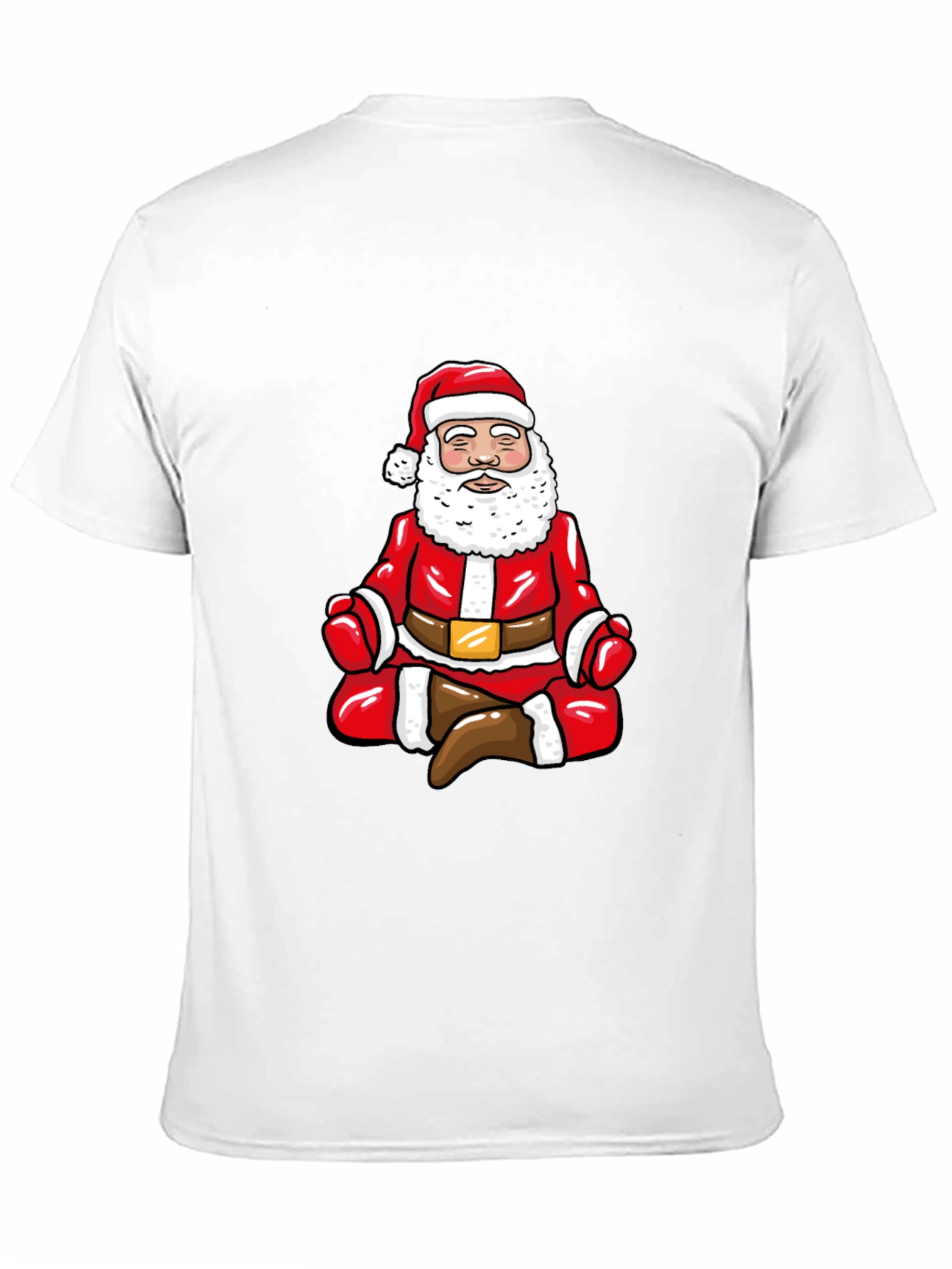 Zen Santa Black T-Shirt - Holiday Humor