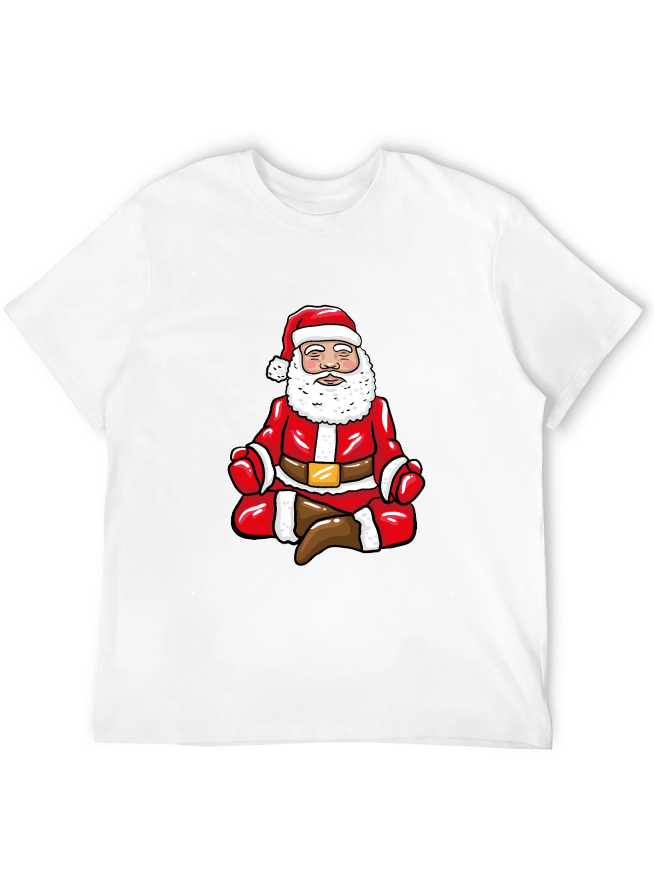 Zen Santa Black T-Shirt - Holiday Humor