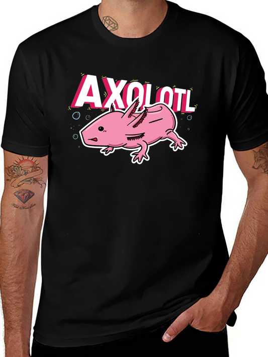 Axolotl Graphic Tee - Trendy Amphibian Design