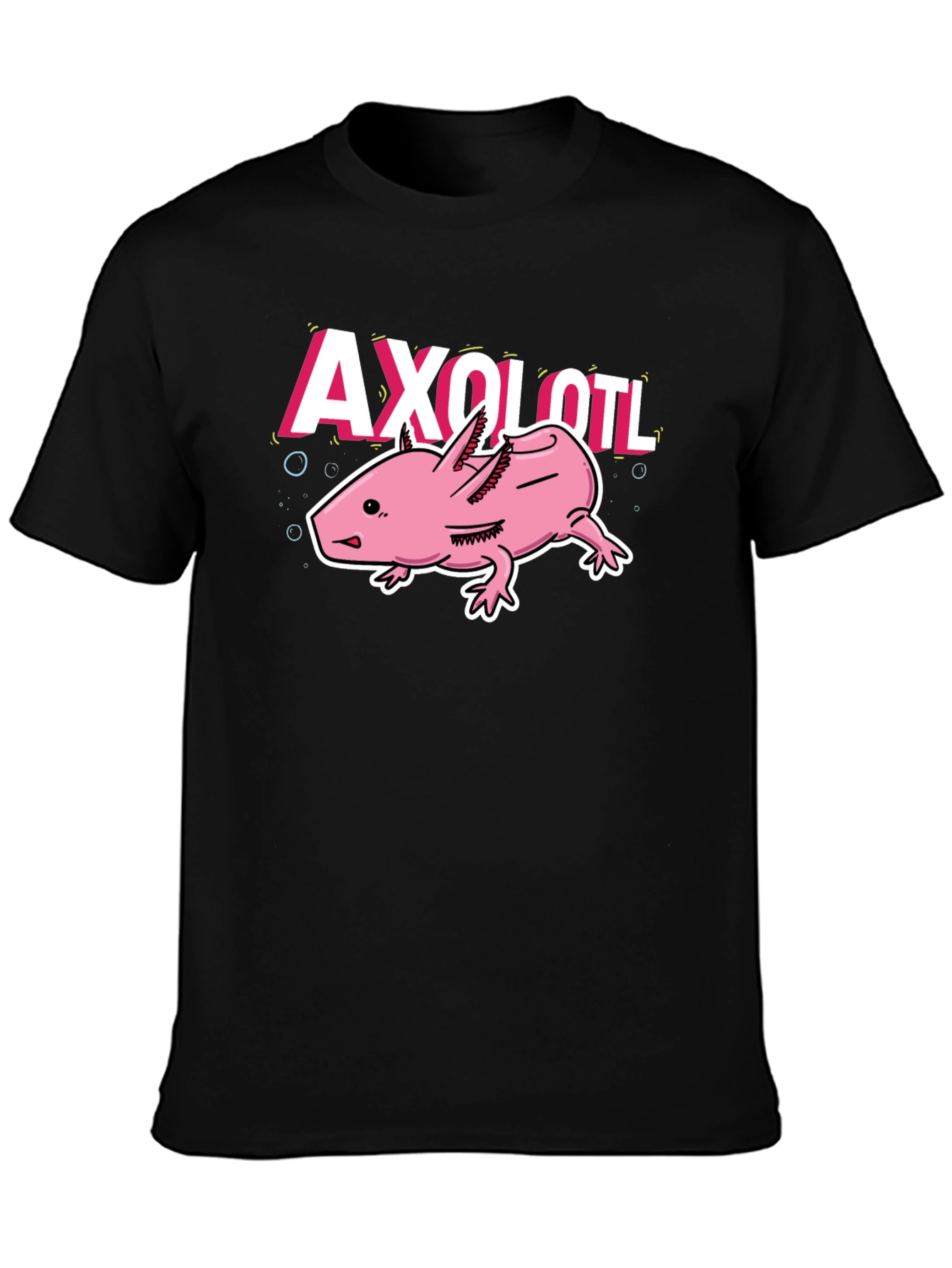 Axolotl Graphic Tee - Trendy Amphibian Design