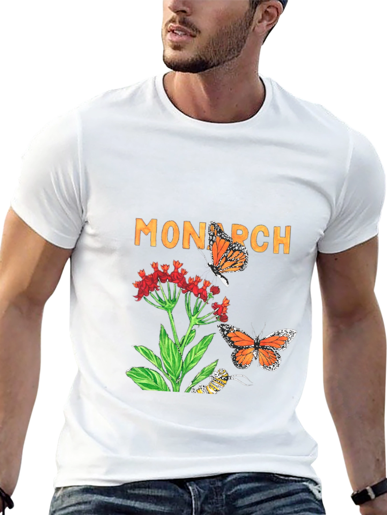 Monarch Butterfly Graphic Tee - Nature Lover T-Shirt