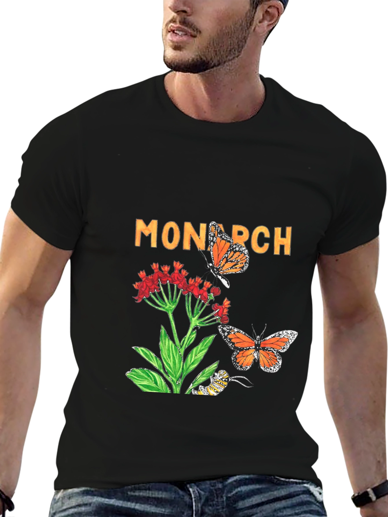 Monarch Butterfly Graphic Tee - Nature Lover T-Shirt