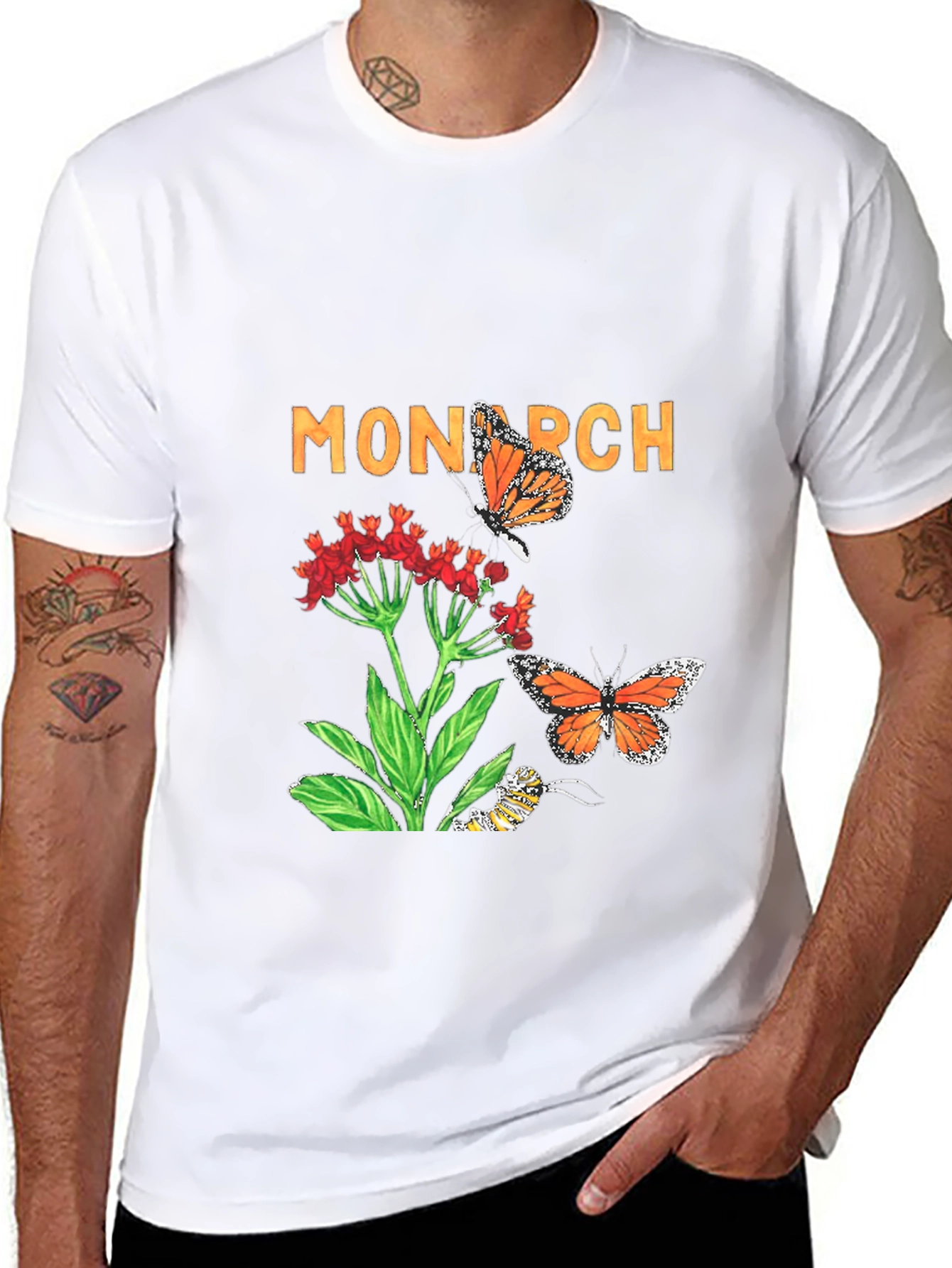 Monarch Butterfly Graphic Tee - Nature Lover T-Shirt