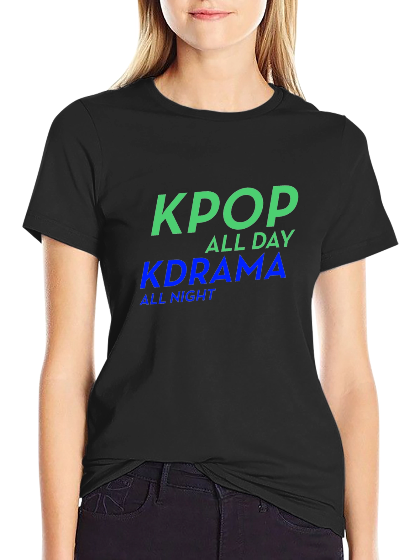KPop All Day KDrama All Night Graphic T-Shirt
