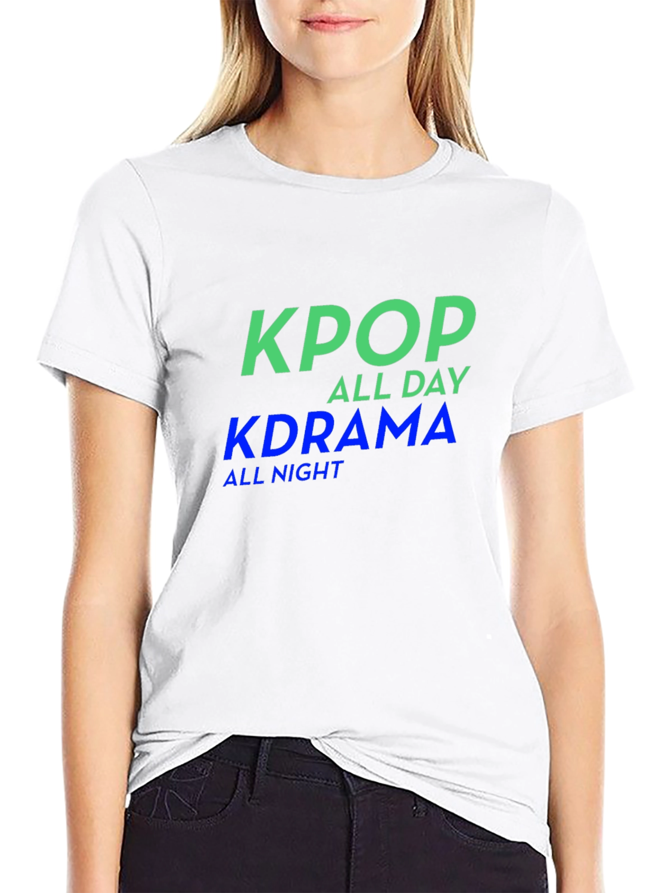 KPop All Day KDrama All Night Graphic T-Shirt