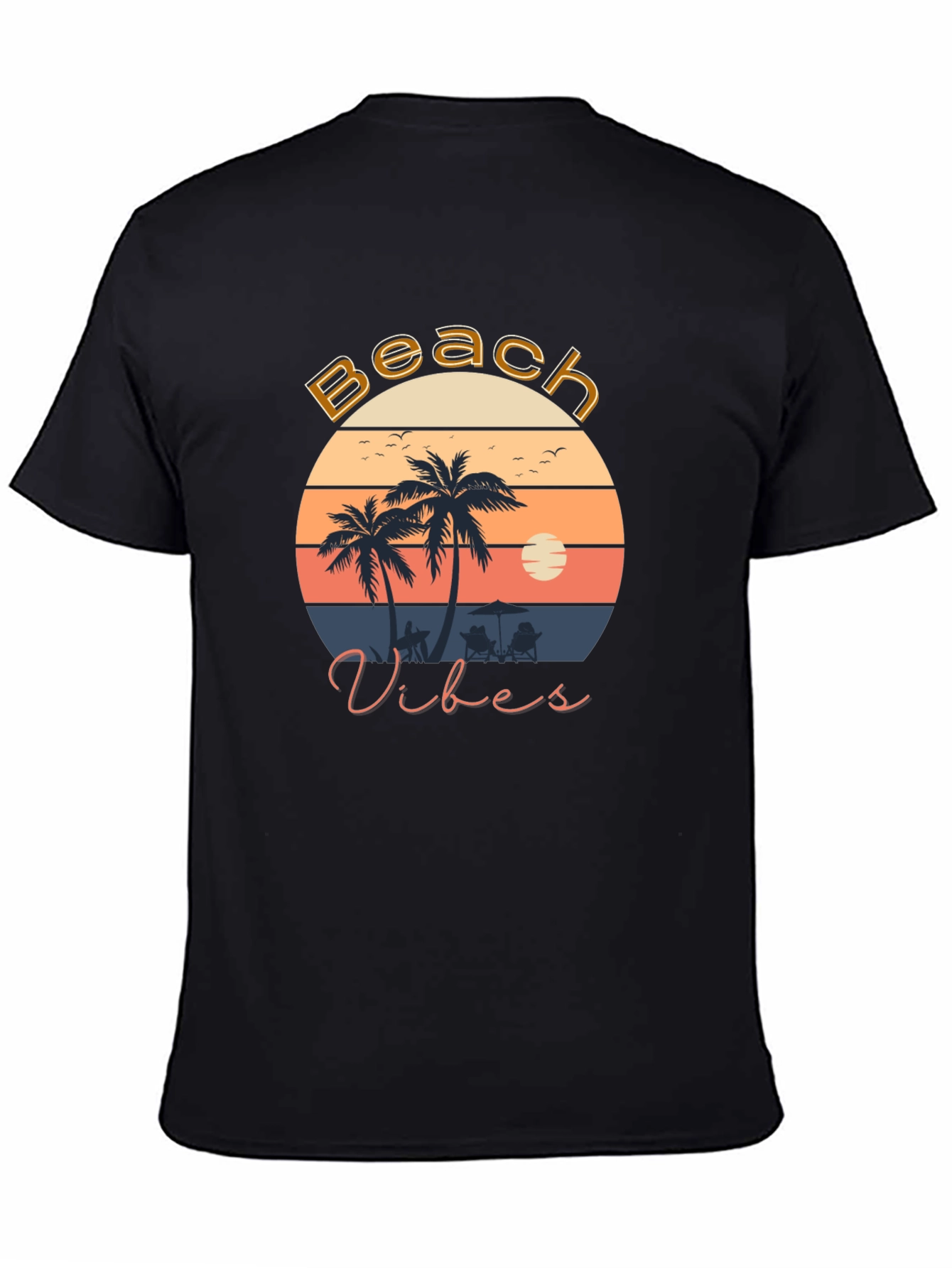 Beach Vibes Graphic Tee - Retro Sunset T-Shirt