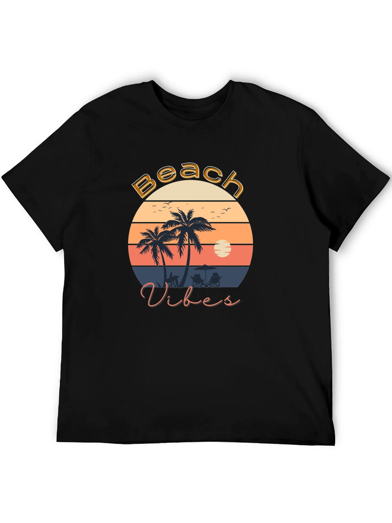 Beach Vibes Graphic Tee - Retro Sunset T-Shirt