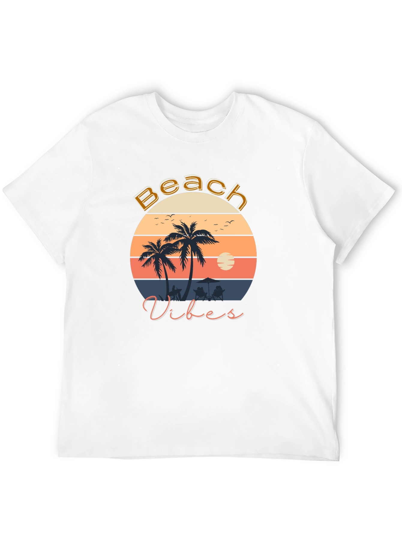 Beach Vibes Graphic Tee - Retro Sunset T-Shirt