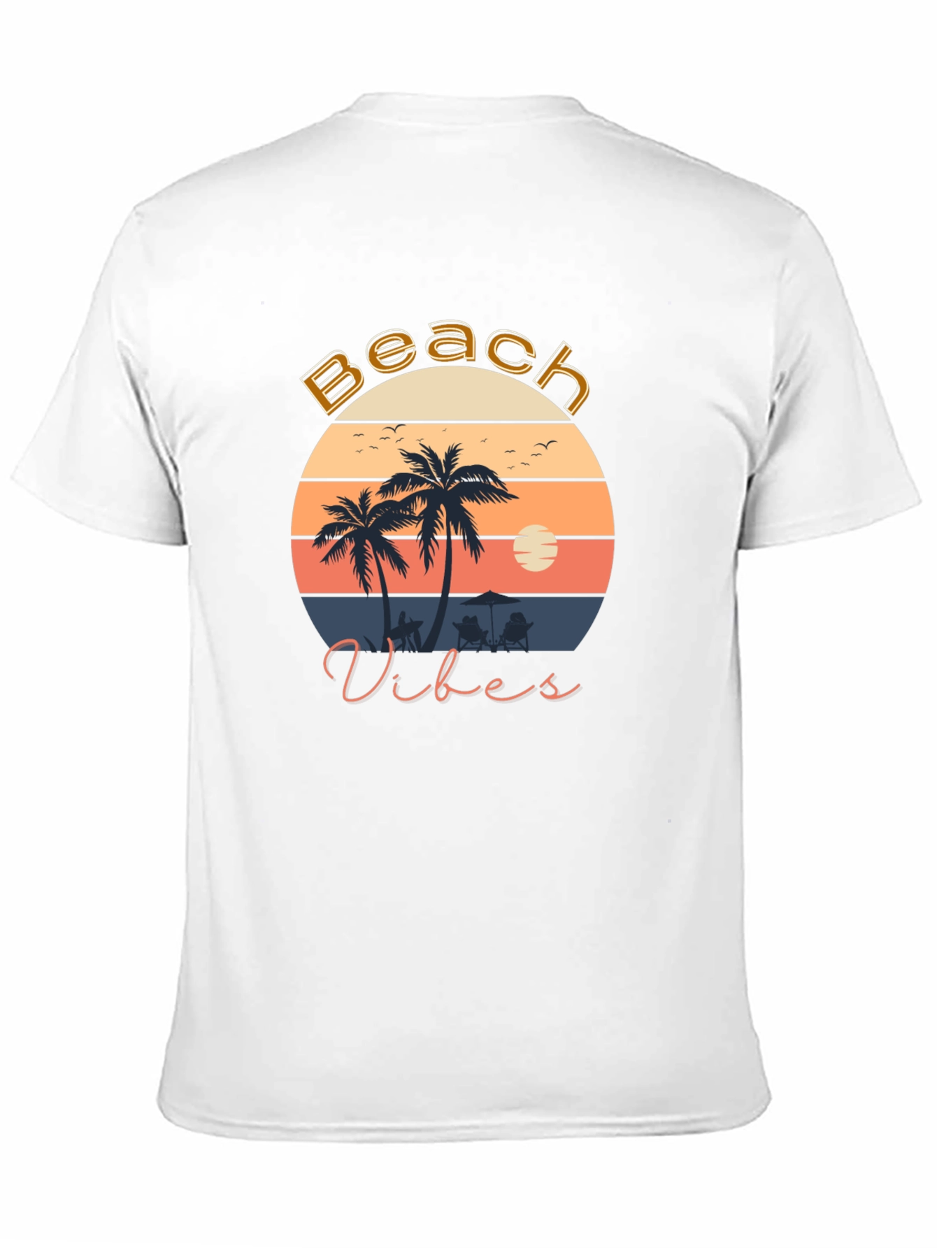 Beach Vibes Graphic Tee - Retro Sunset T-Shirt