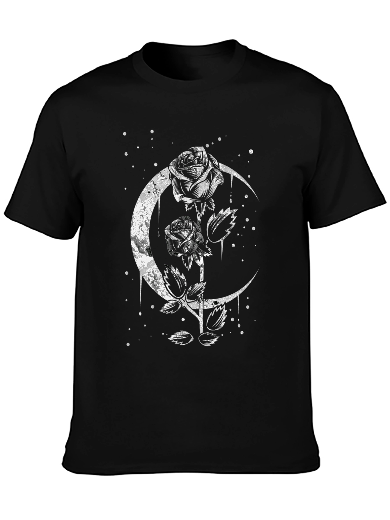 Gothic Rose & Moon Graphic Tee
