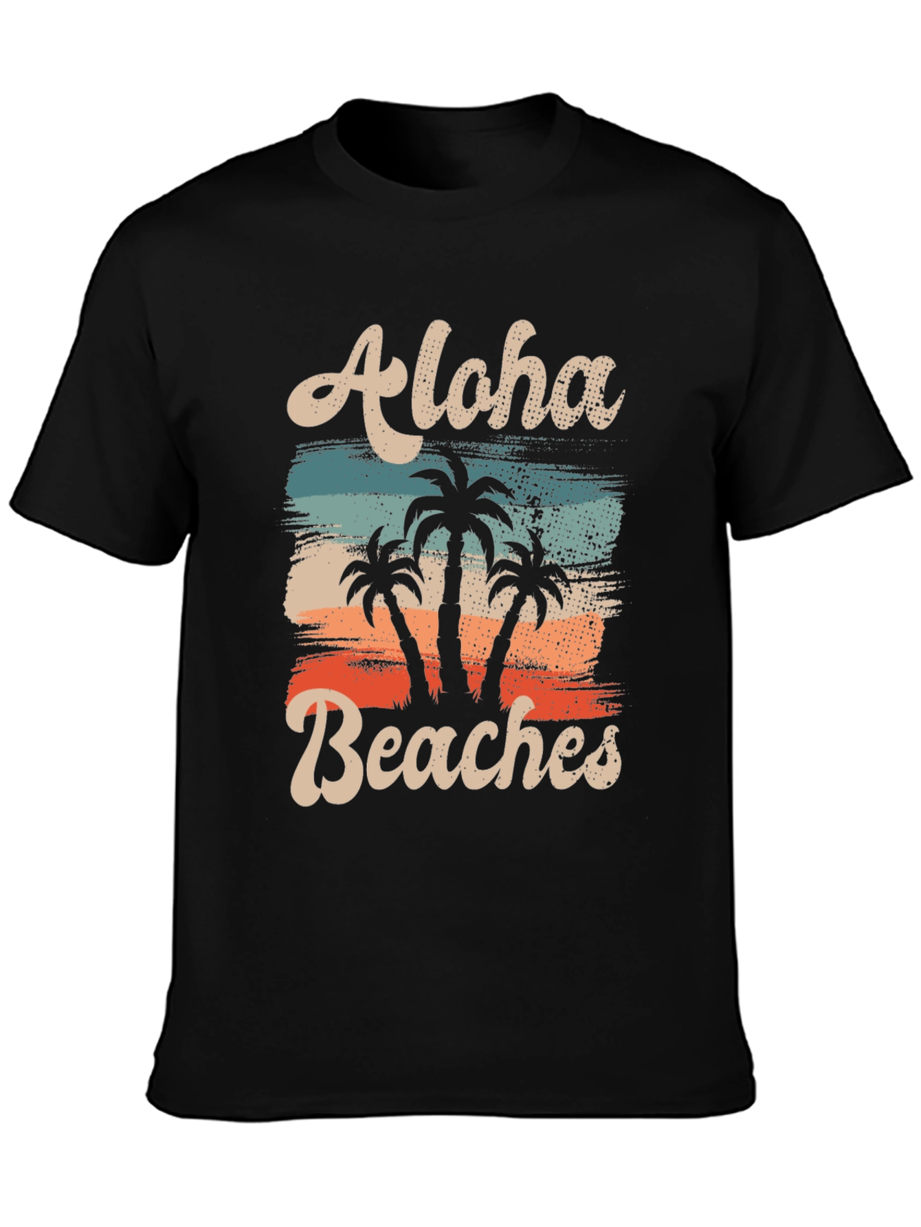 Aloha Beaches T-Shirt - Tropical Palm Tree Design