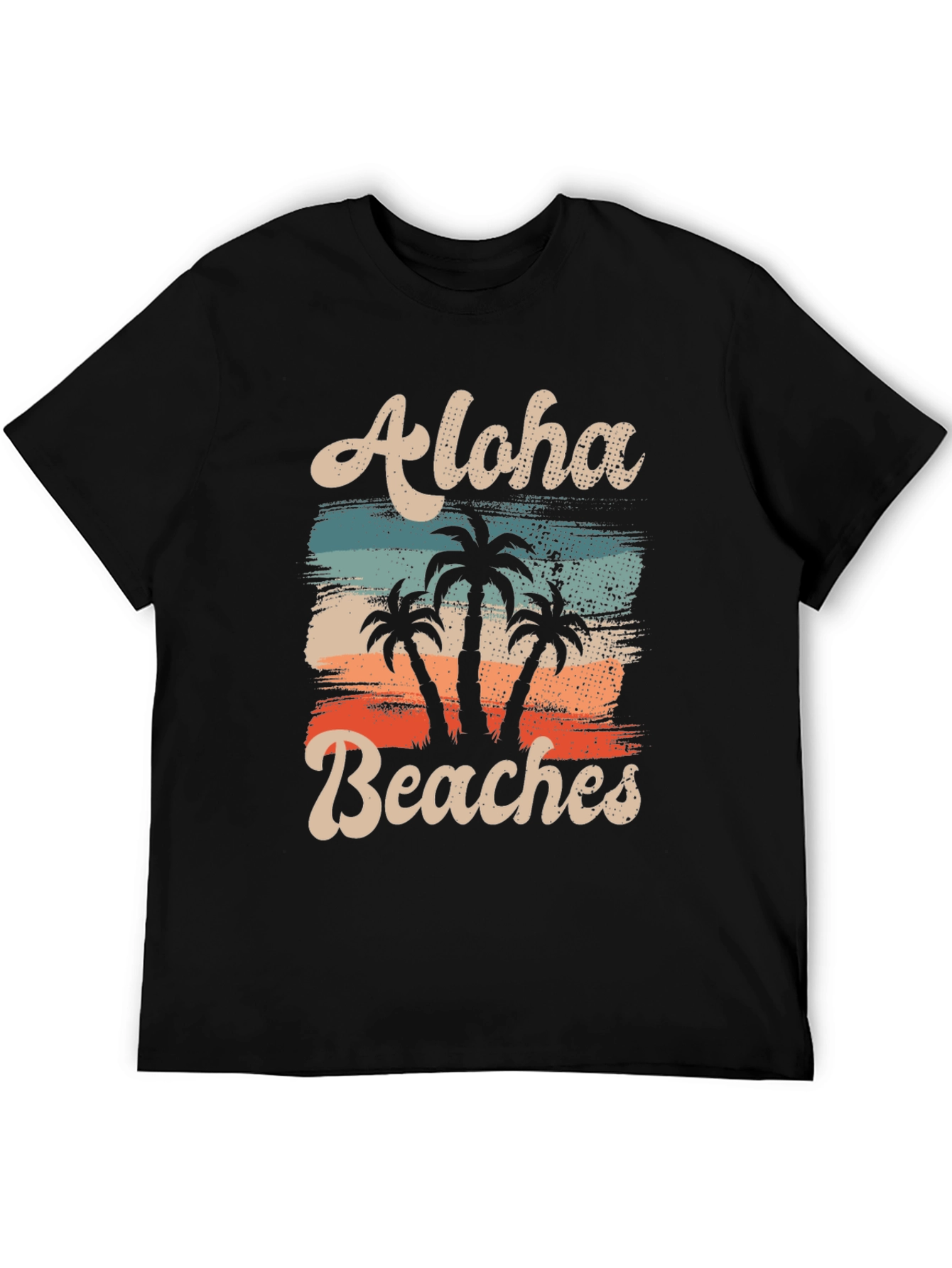 Aloha Beaches T-Shirt - Tropical Palm Tree Design