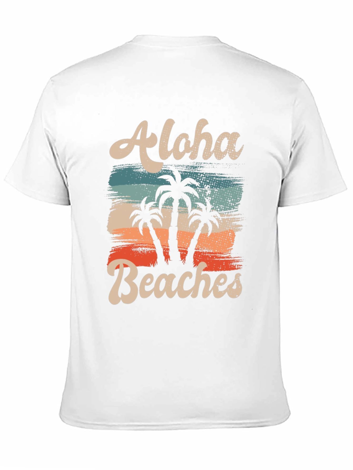 Aloha Beaches T-Shirt - Tropical Palm Tree Design