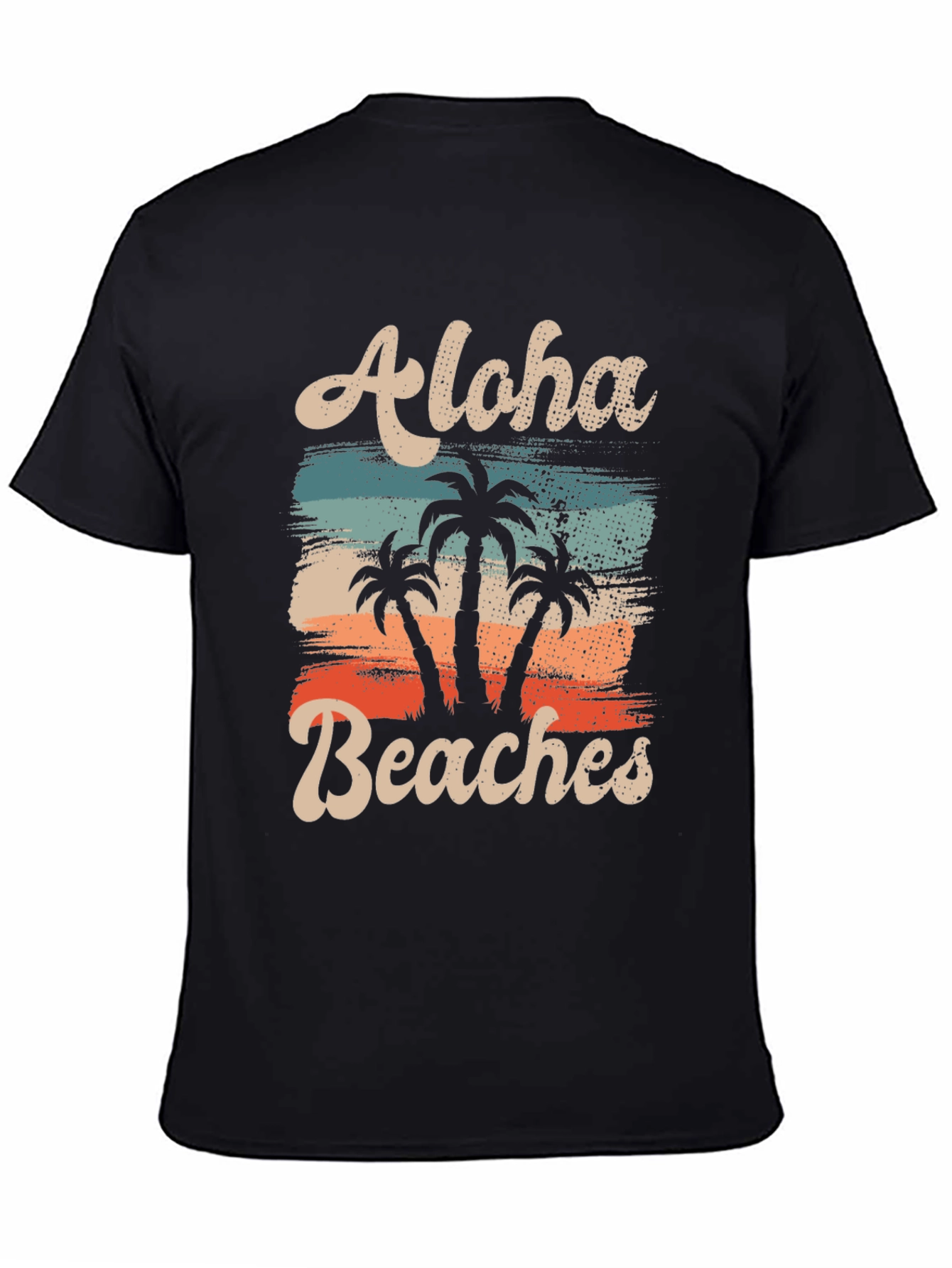 Aloha Beaches T-Shirt - Tropical Palm Tree Design