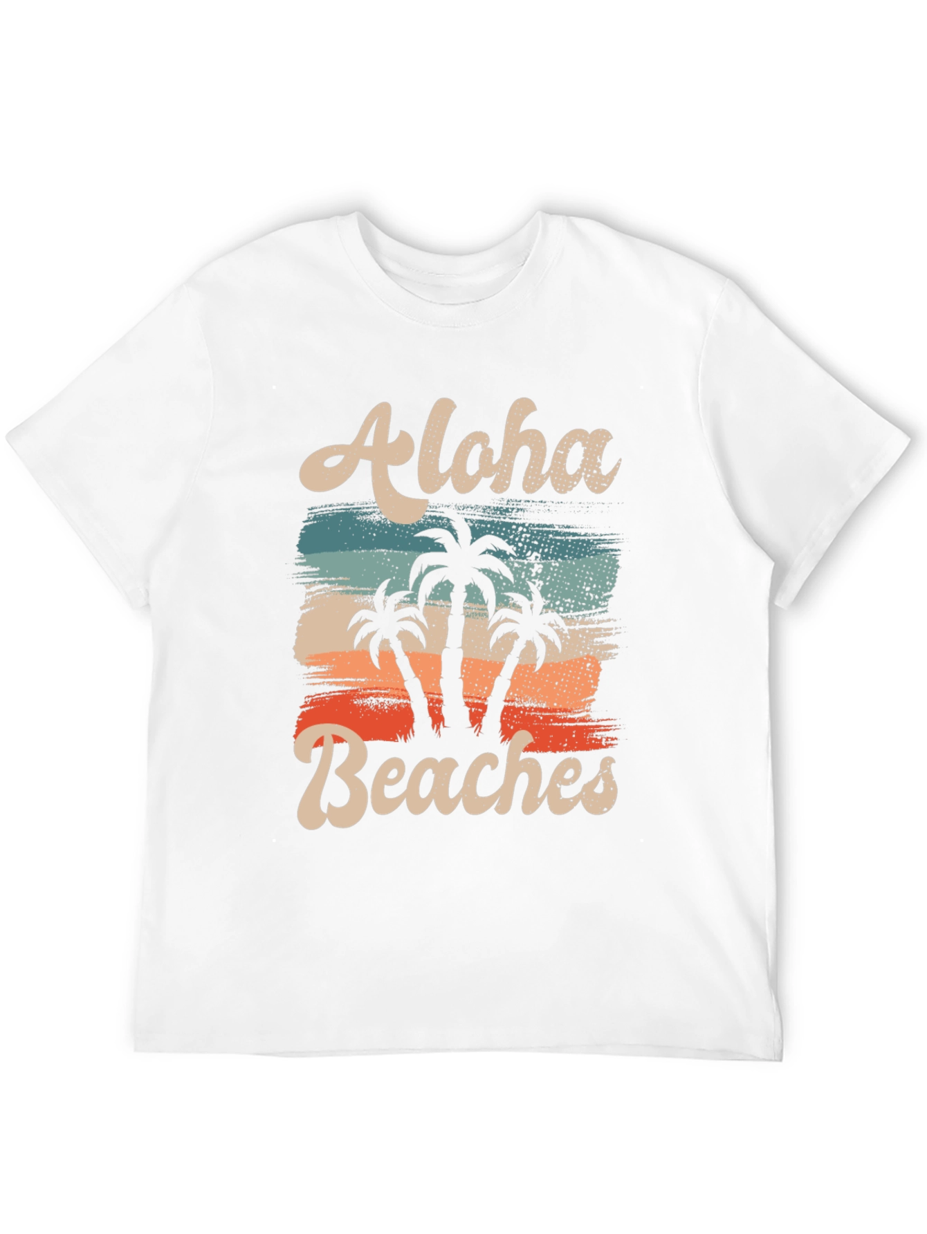 Aloha Beaches T-Shirt - Tropical Palm Tree Design