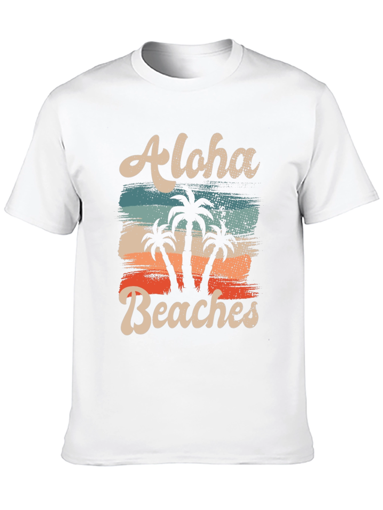Aloha Beaches T-Shirt - Tropical Palm Tree Design