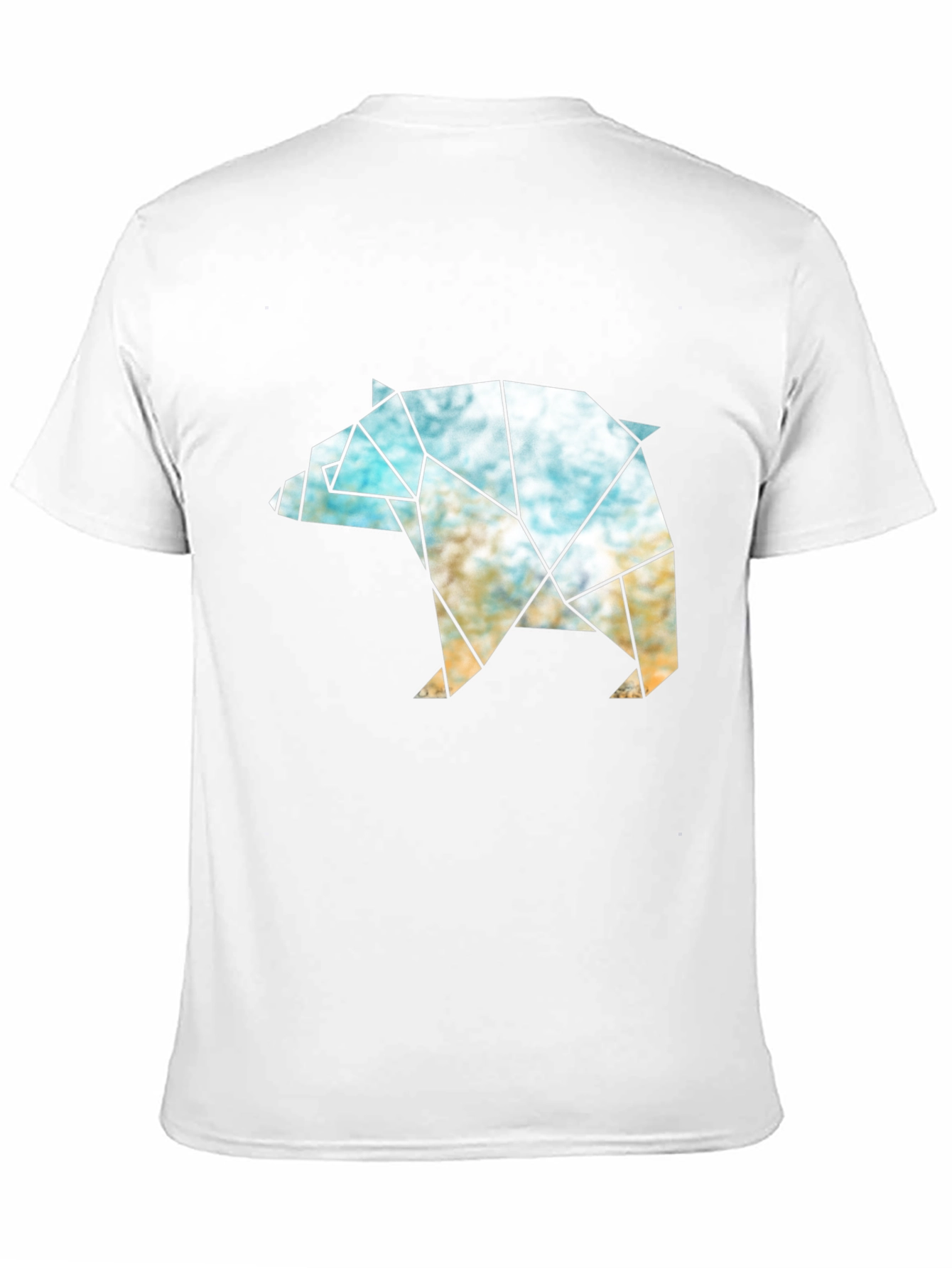 Geometric Bear Graphic T-Shirt - Modern Black Tee