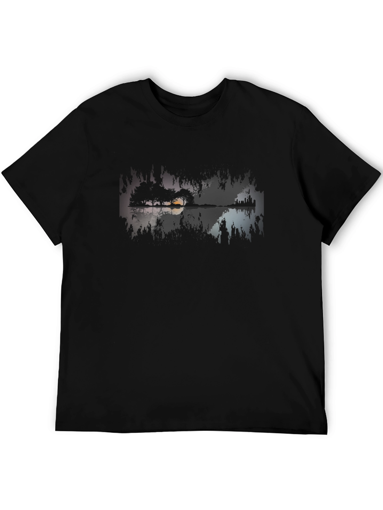 Nature Guitar Silhouette Black Tee