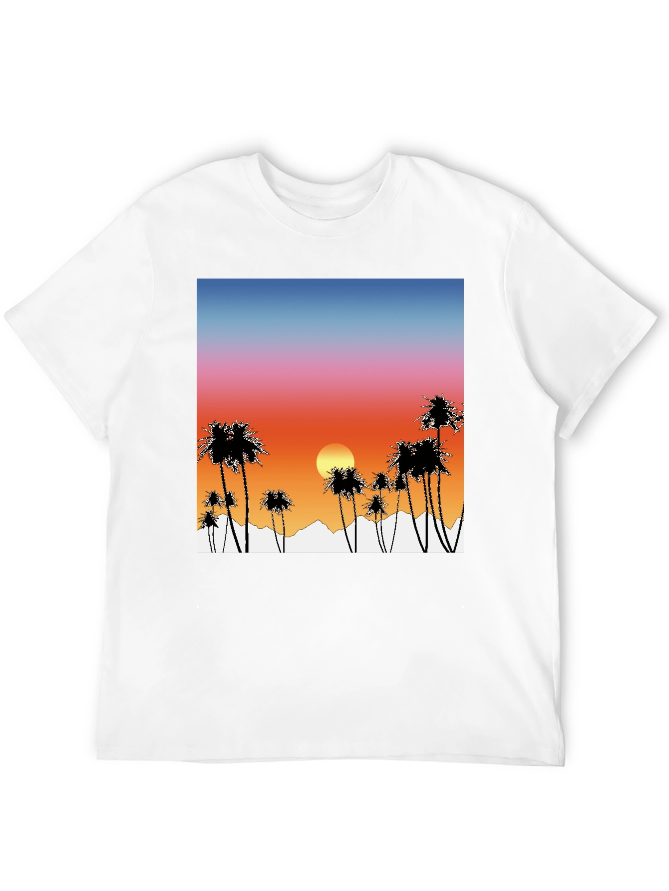 Sunset Palm Tree Graphic T-Shirt