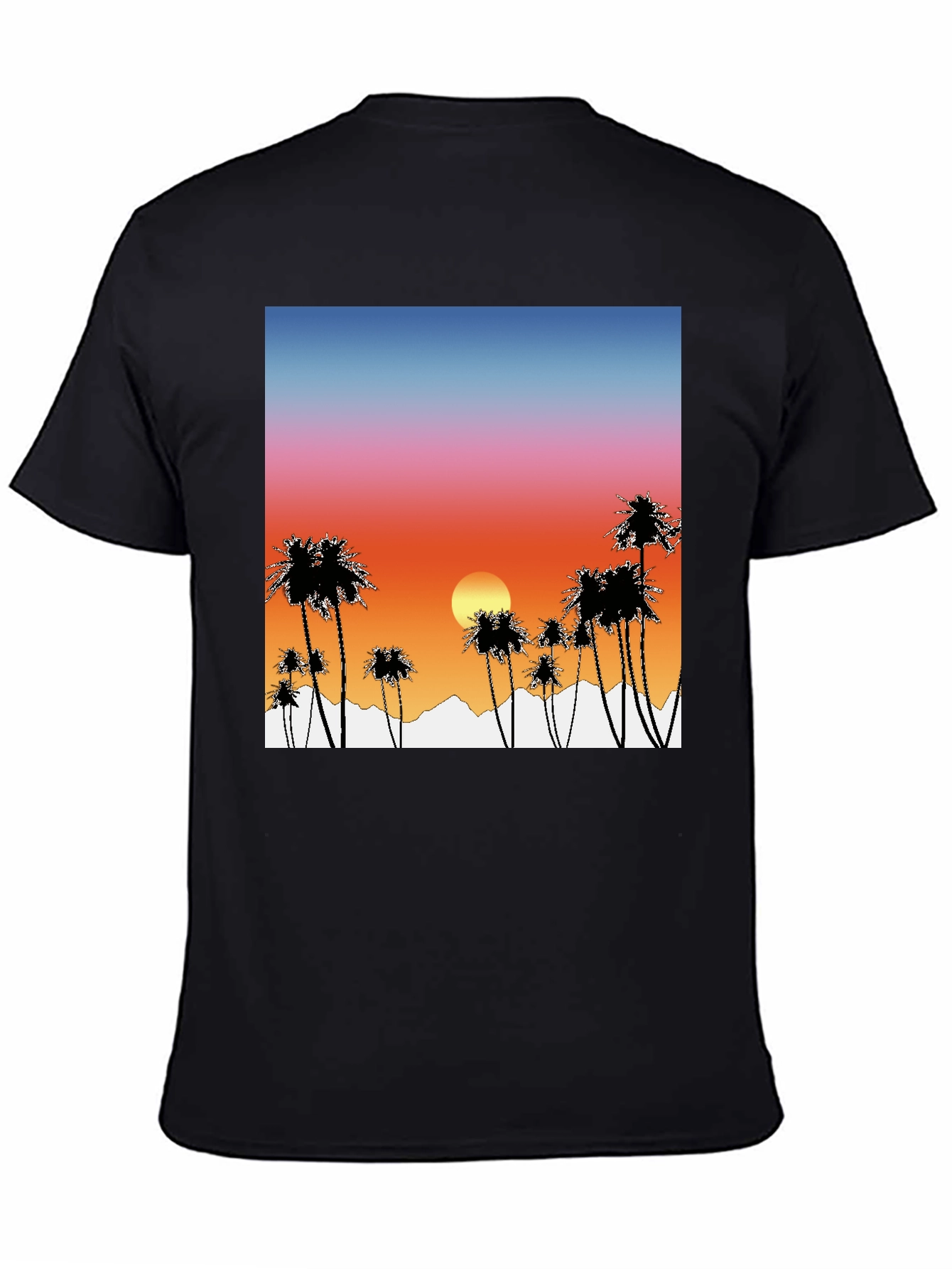 Sunset Palm Tree Graphic T-Shirt