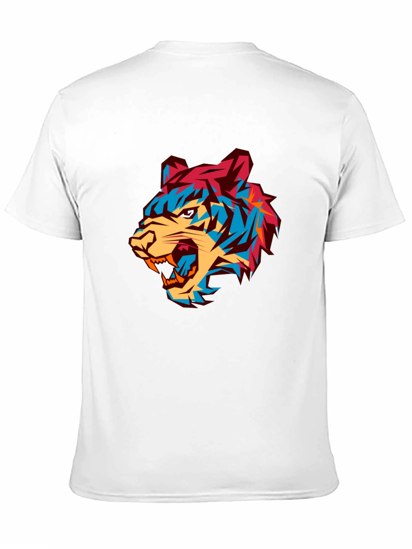 Bold Graphic Tiger Tee - Modern Mens Black T-Shirt