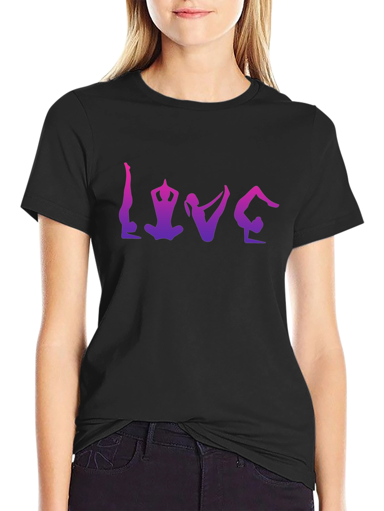 Yoga LOVE T-Shirt - Ombre Graphic Tee