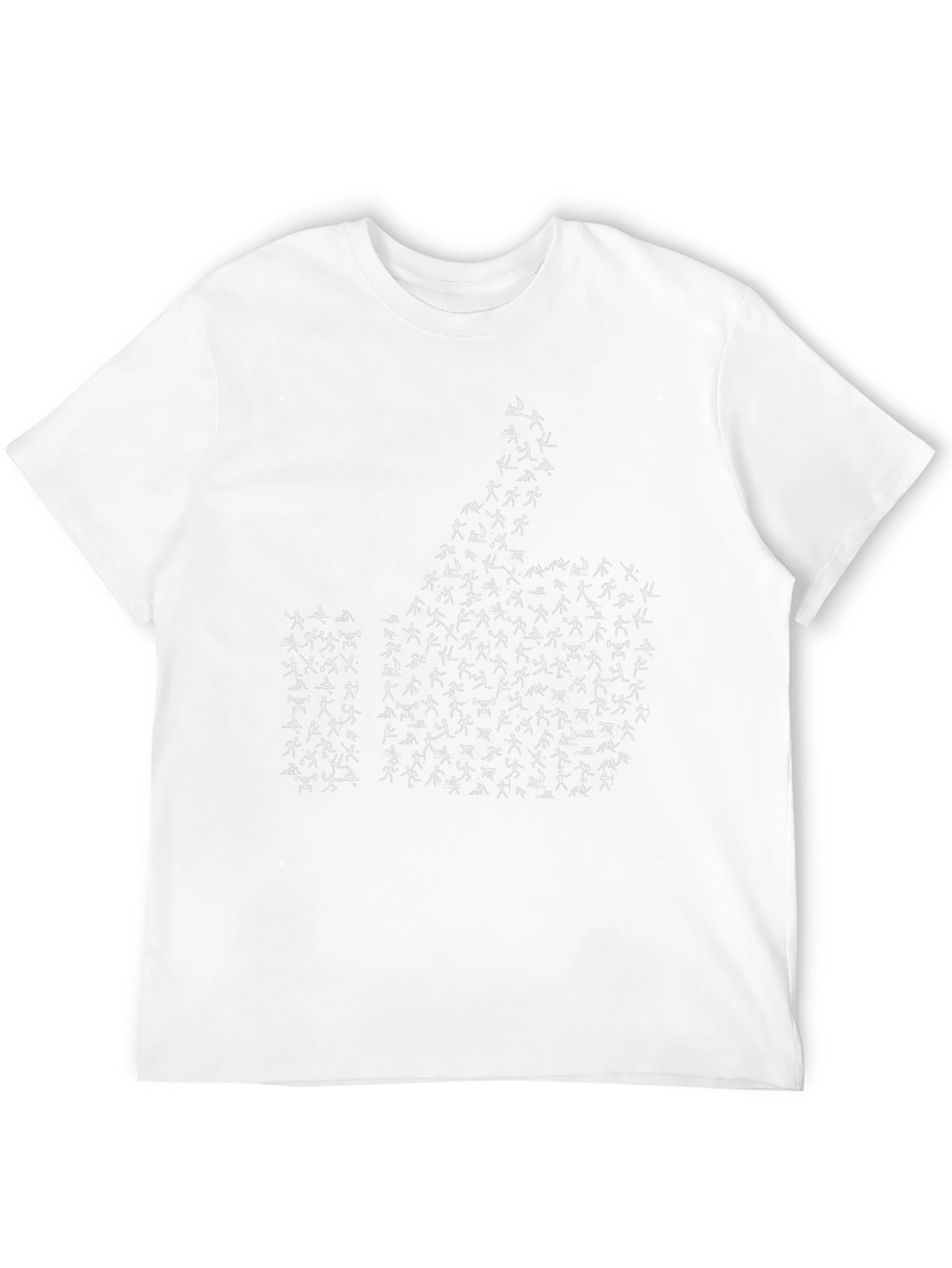 Thumbs Up Figure Graphic Tee - Black