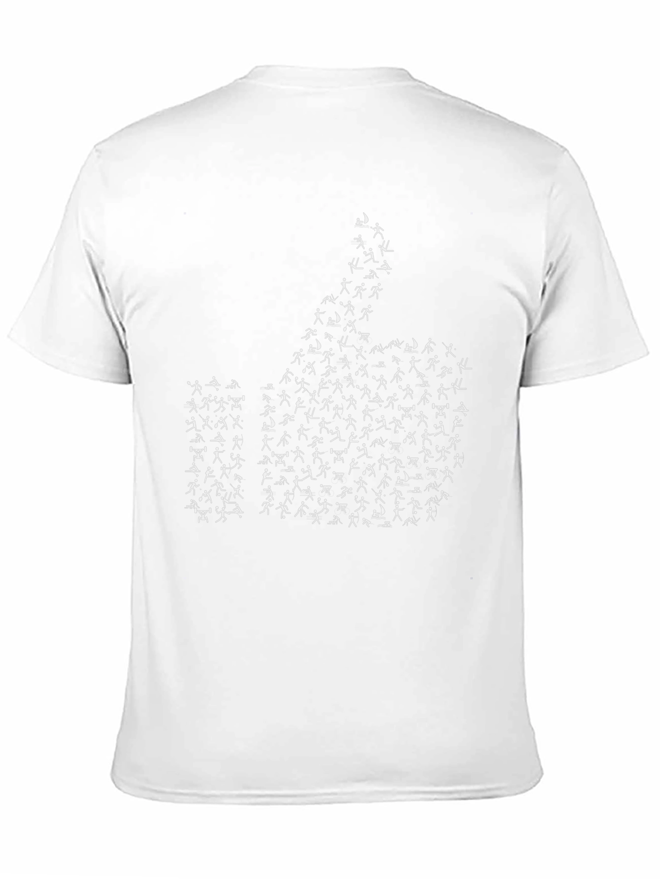 Thumbs Up Figure Graphic Tee - Black