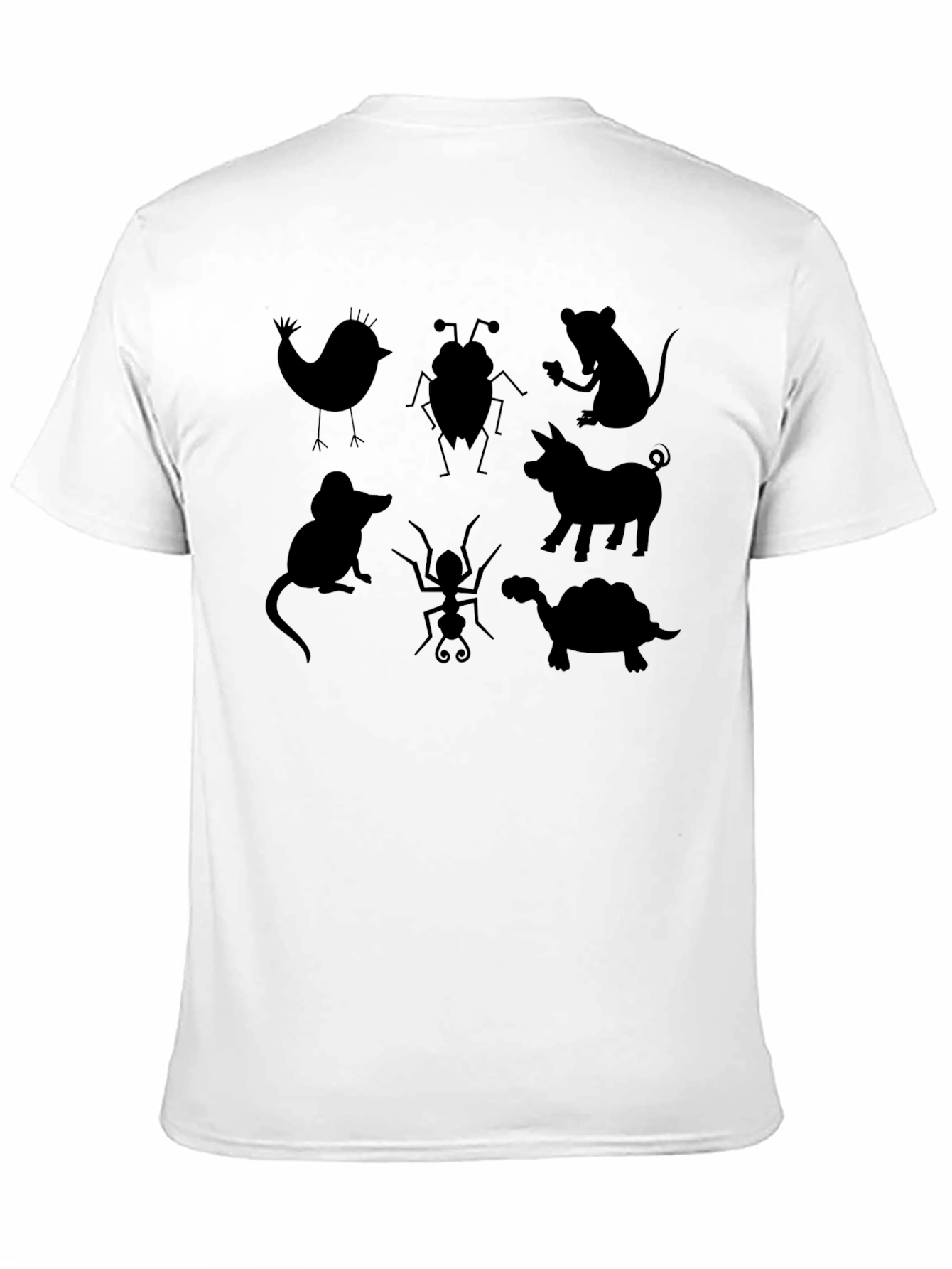 Animal Silhouettes Black T-Shirt