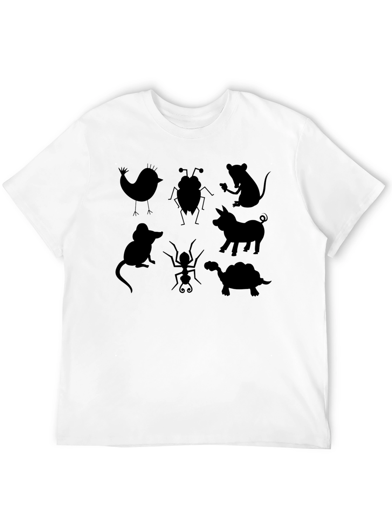 Animal Silhouettes Black T-Shirt