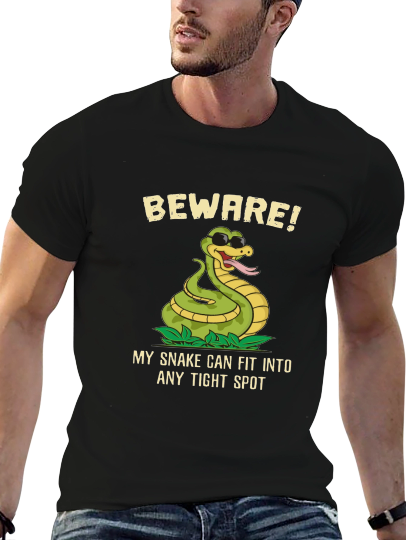 Beware! Snake T-Shirt - Funny Graphic Tee