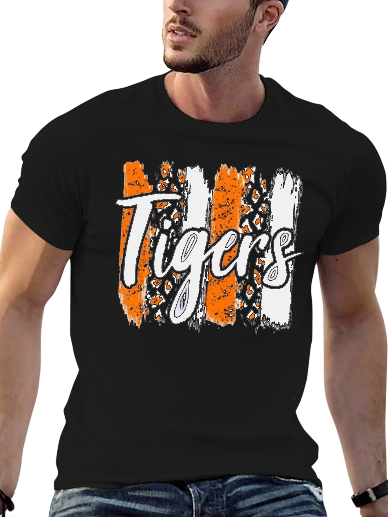 Tigers Graphic Tee - Stylish Black T-Shirt