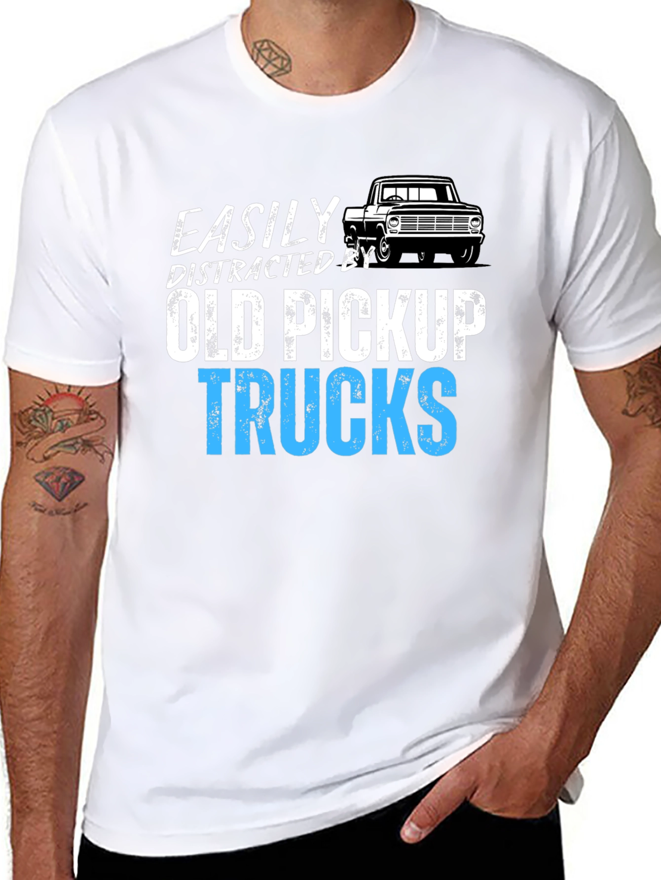 Easily Distracted by Old Pickup Trucks Tee