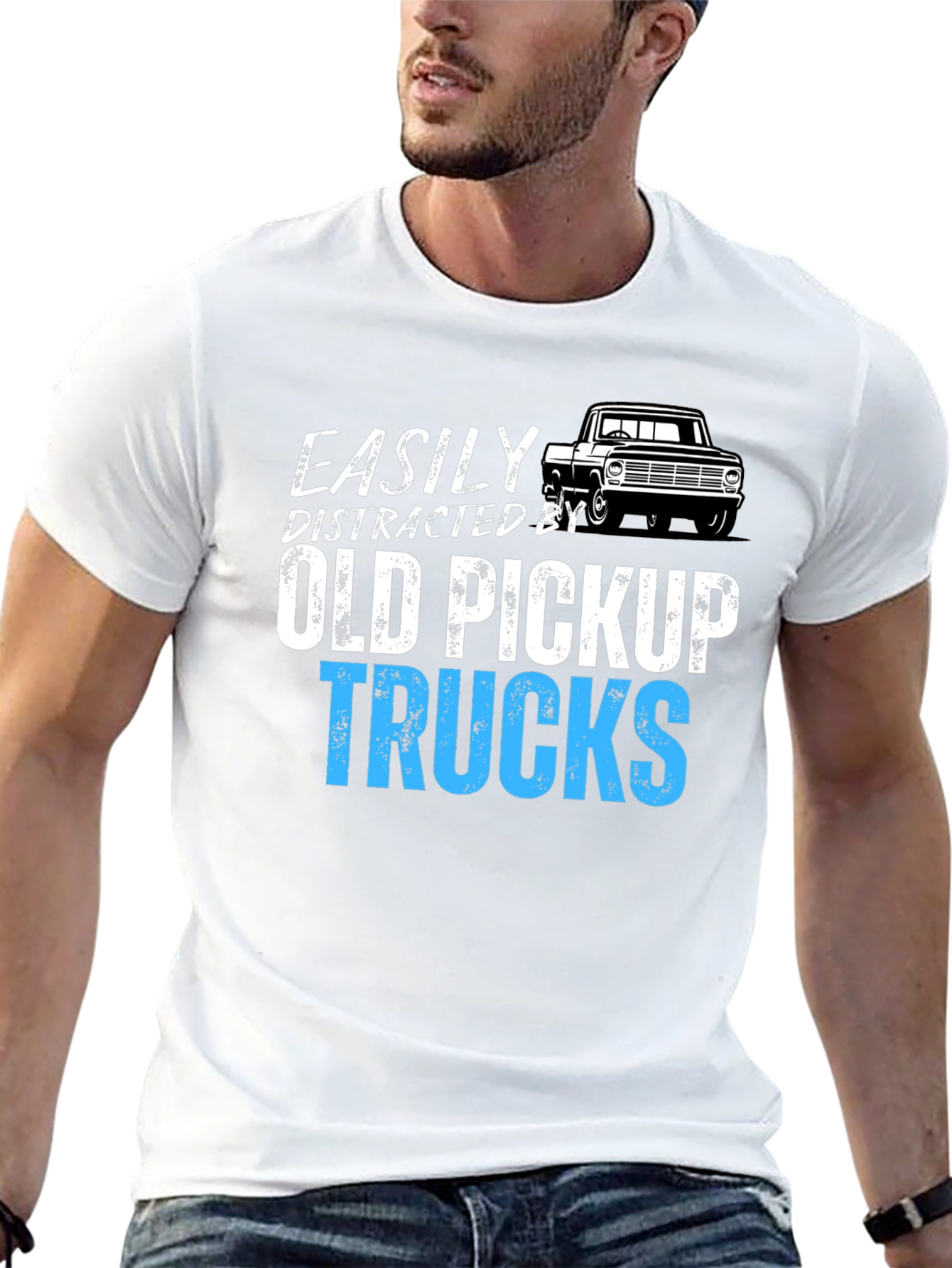 Easily Distracted by Old Pickup Trucks Tee