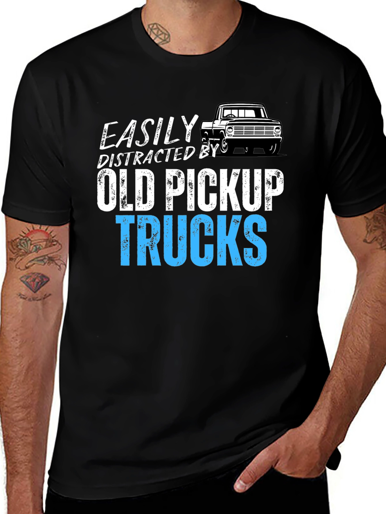 Easily Distracted by Old Pickup Trucks Tee