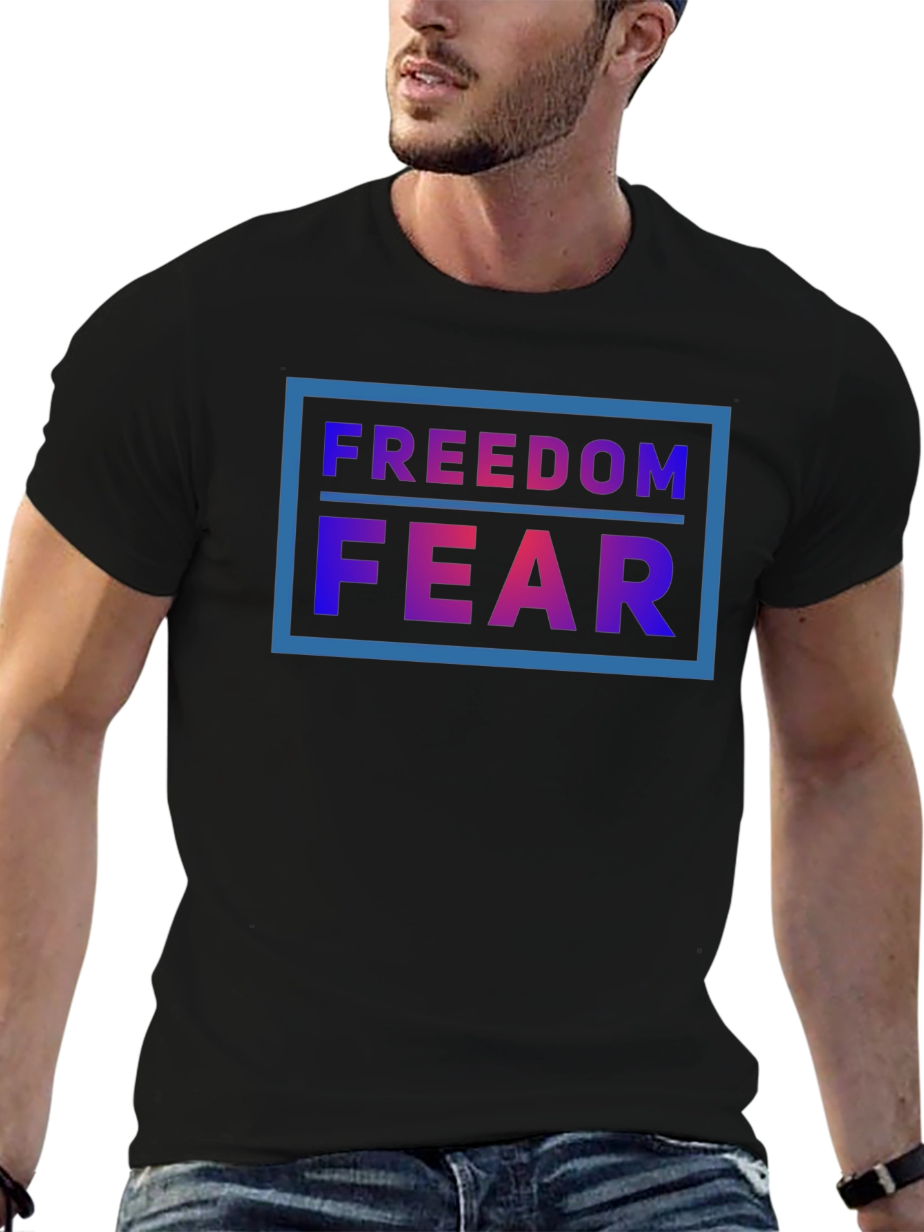 Freedom Fear Graphic T-Shirt - Bold Statement Tee