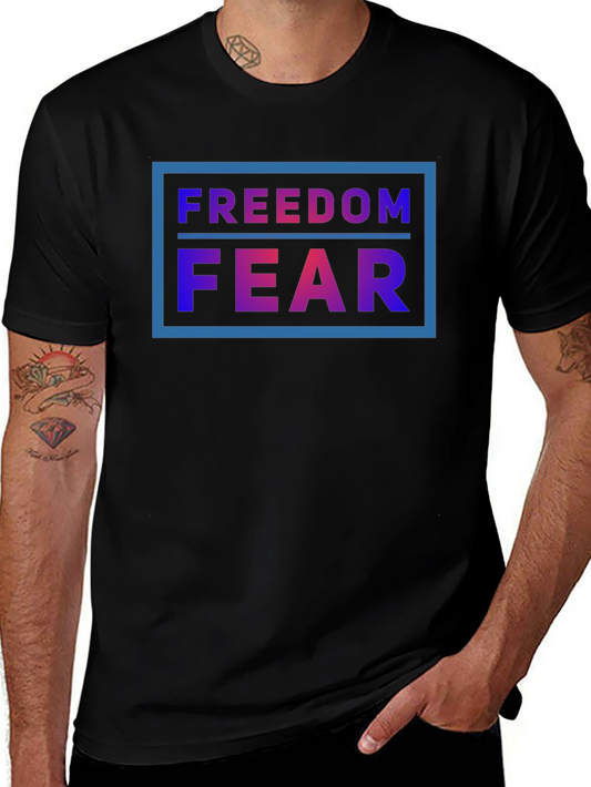 Freedom Fear Graphic T-Shirt - Bold Statement Tee