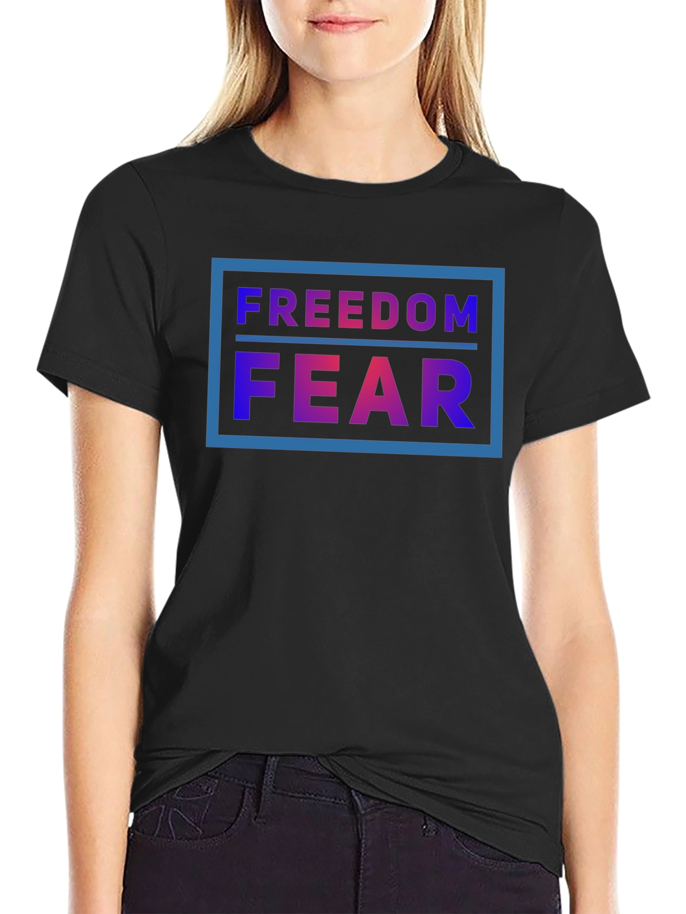 Freedom Fear Graphic T-Shirt - Bold Statement Tee