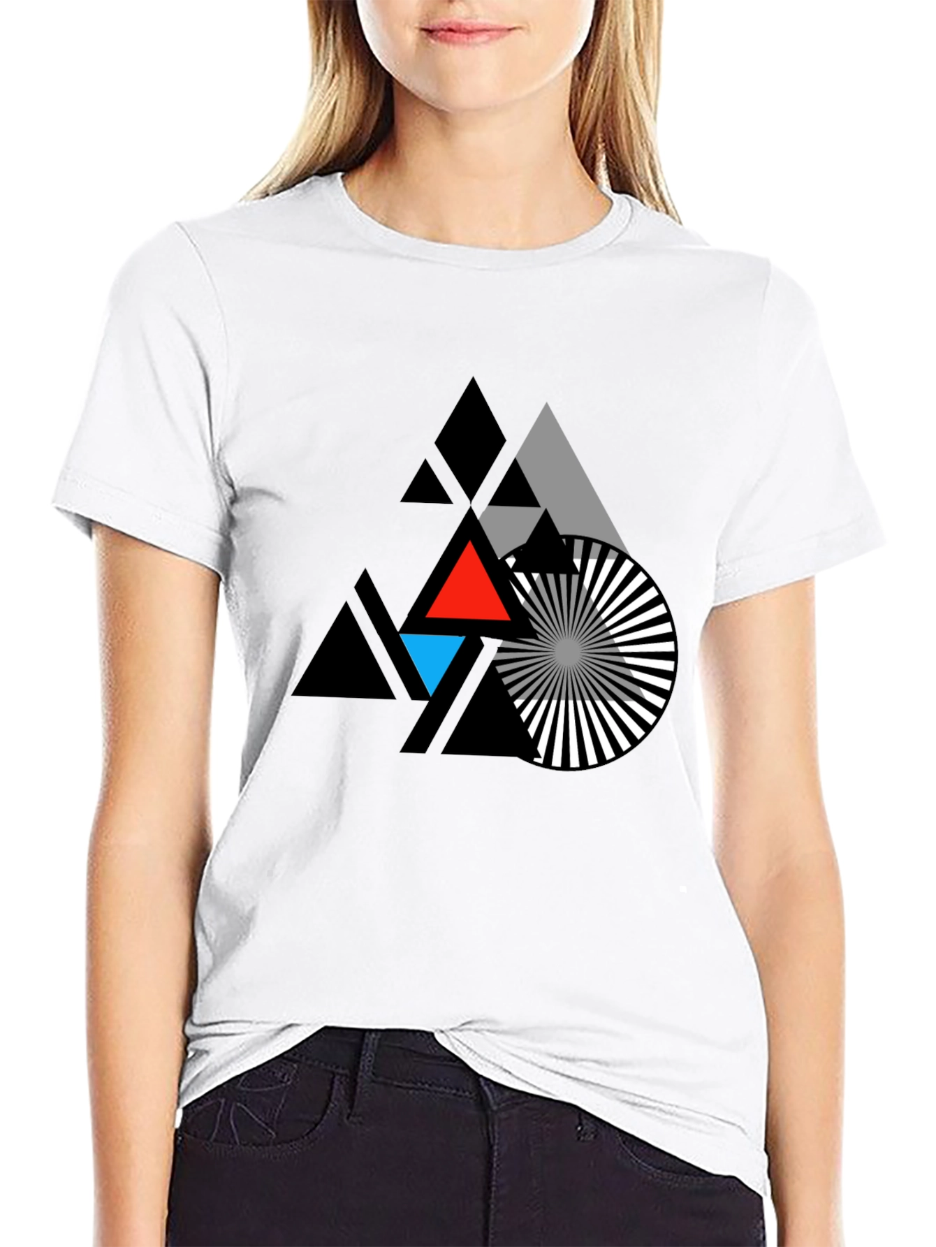 Geometric Triangle Graphic T-Shirt
