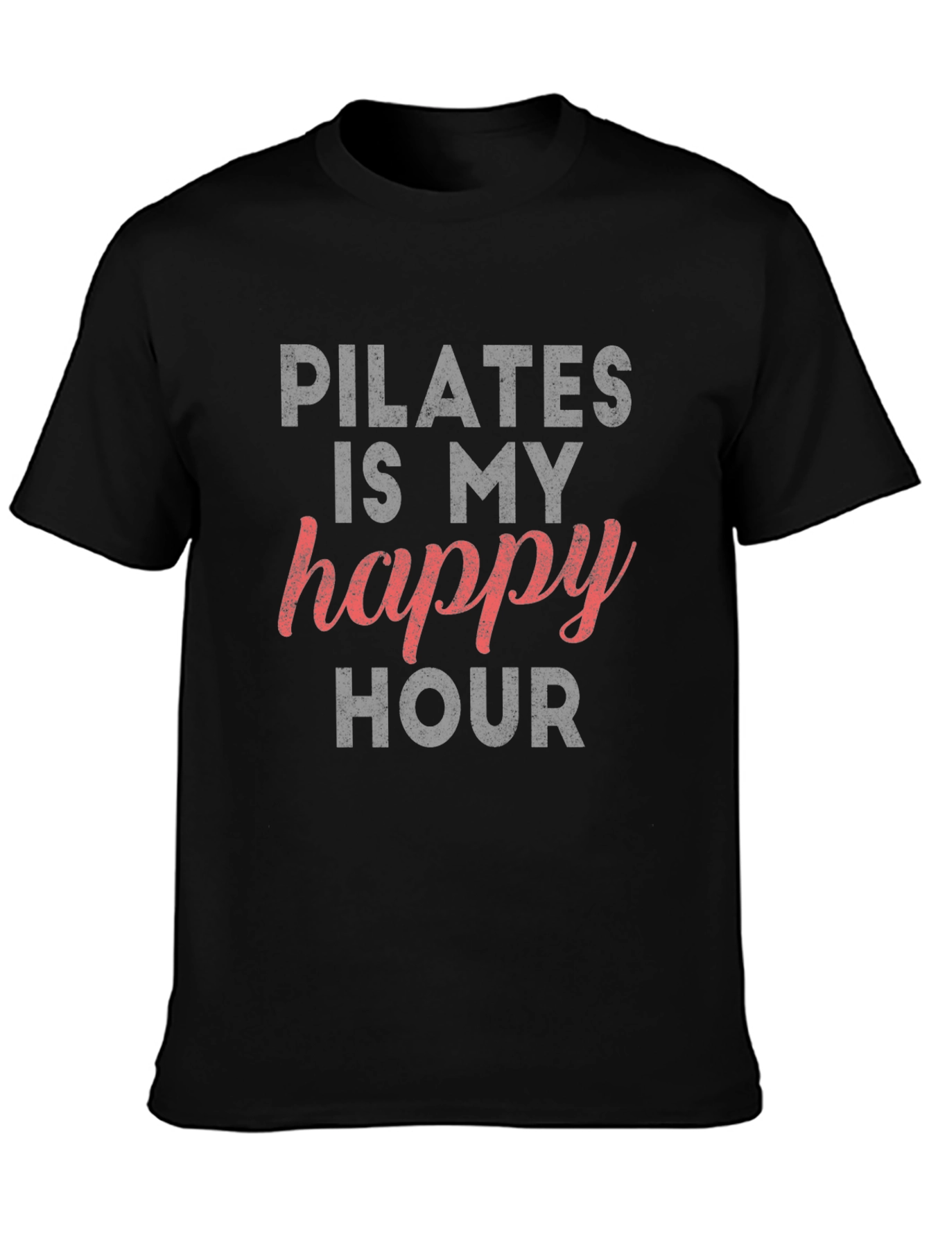 Pilates Happy Hour Graphic Tee - Black