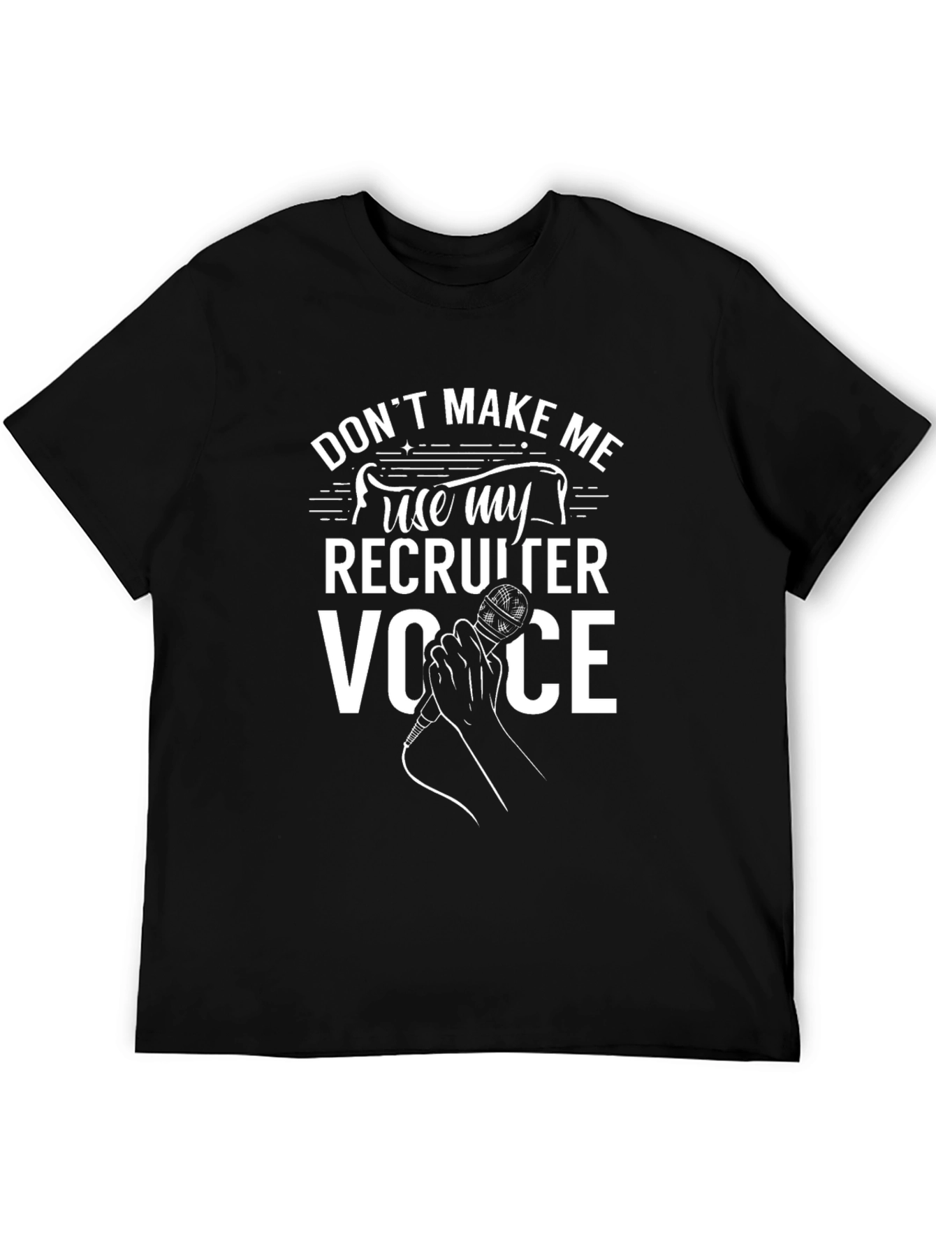Recruiter Voice Graphic Tee - Black Crew Neck