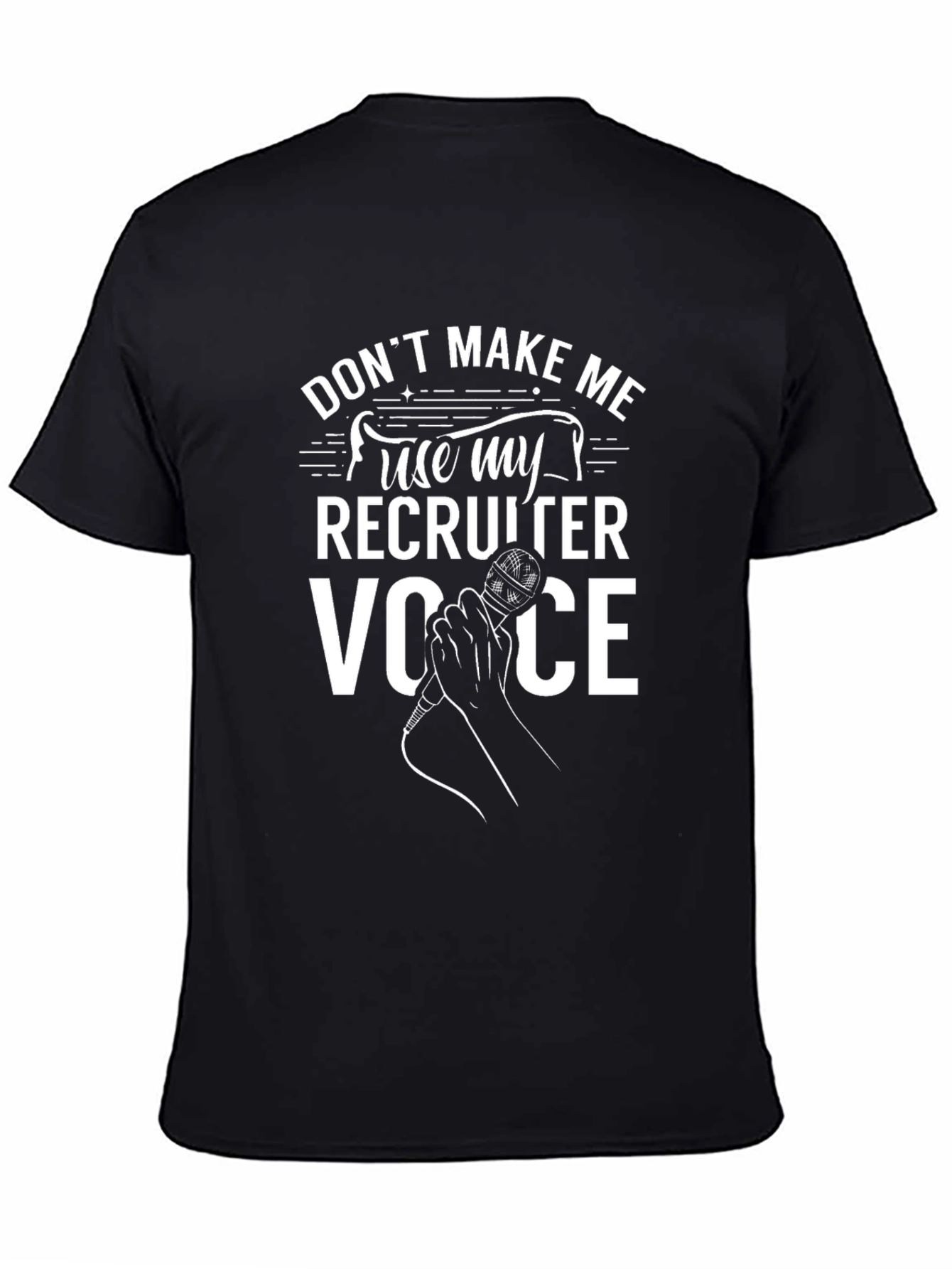 Recruiter Voice Graphic Tee - Black Crew Neck