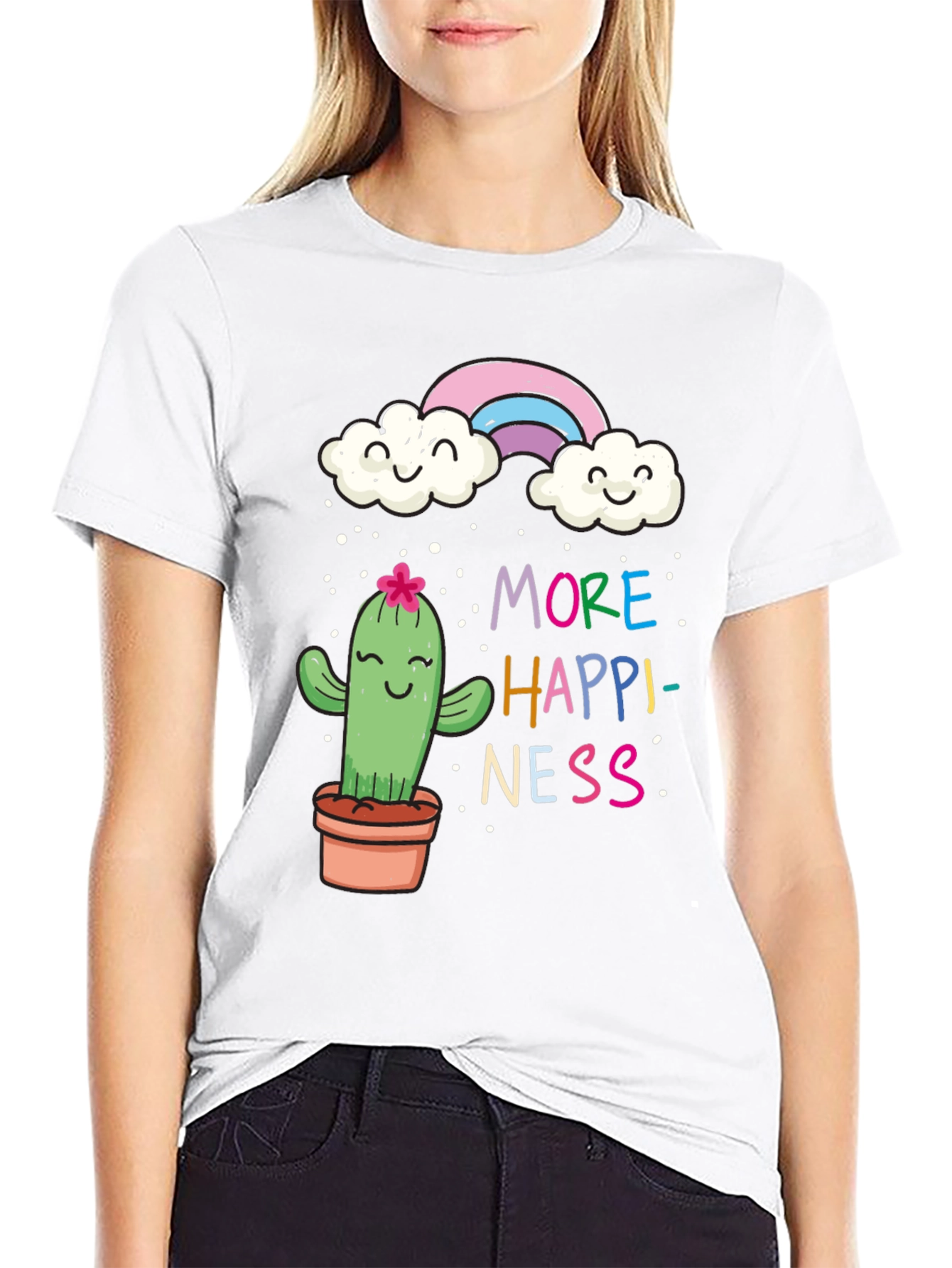 More Happiness Cactus Graphic Tee